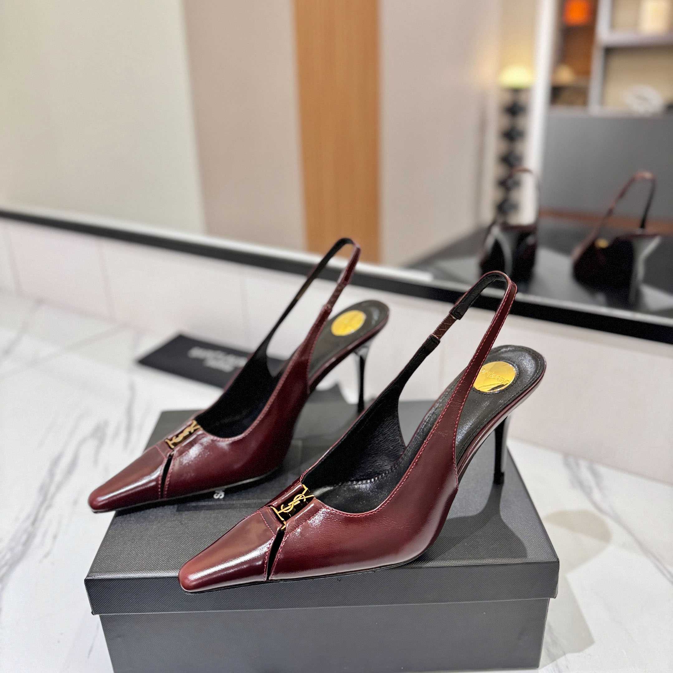 Saint Laurent Babylone Breteuil Slingback Pumps - FashionPlug