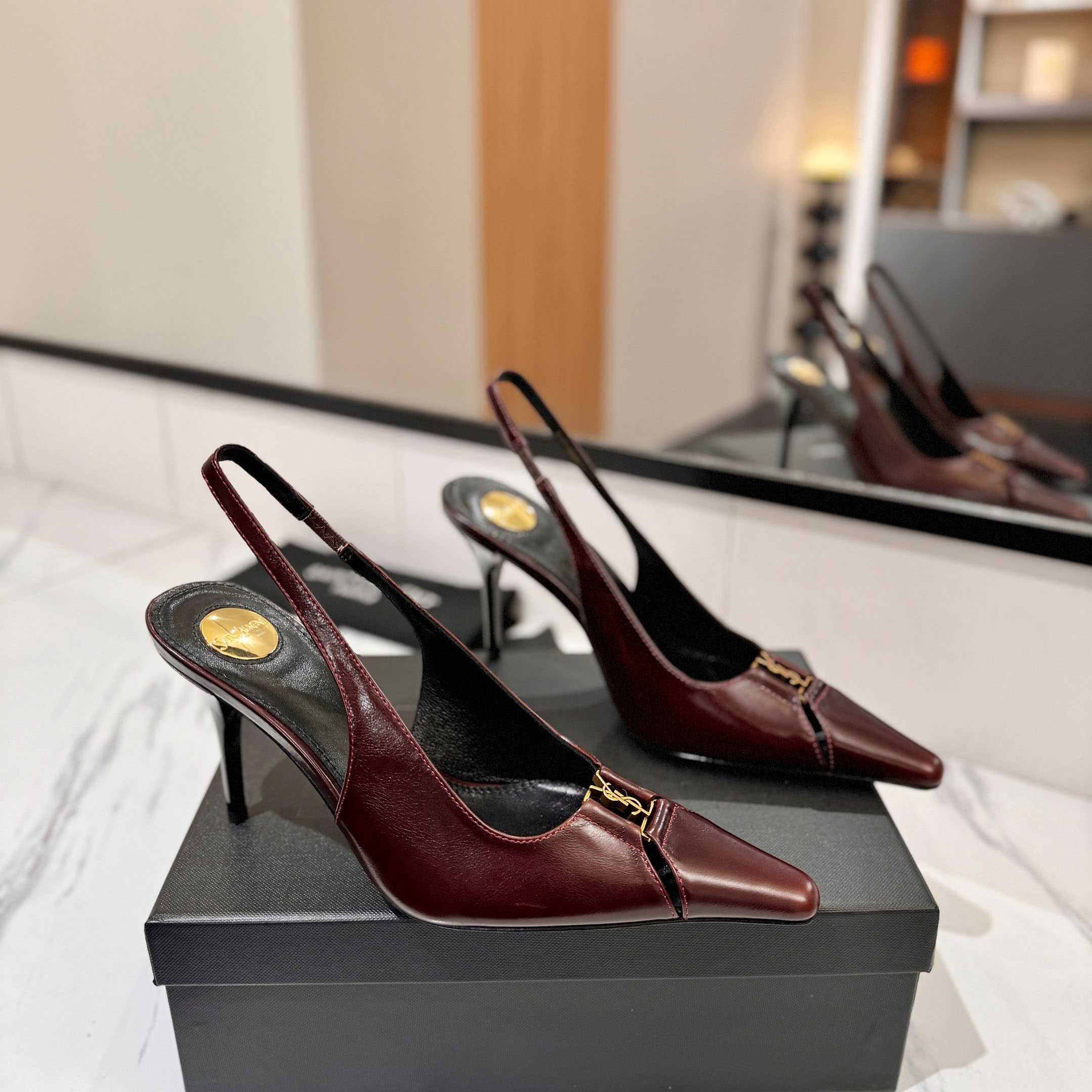 Saint Laurent Babylone Breteuil Slingback Pumps - FashionPlug