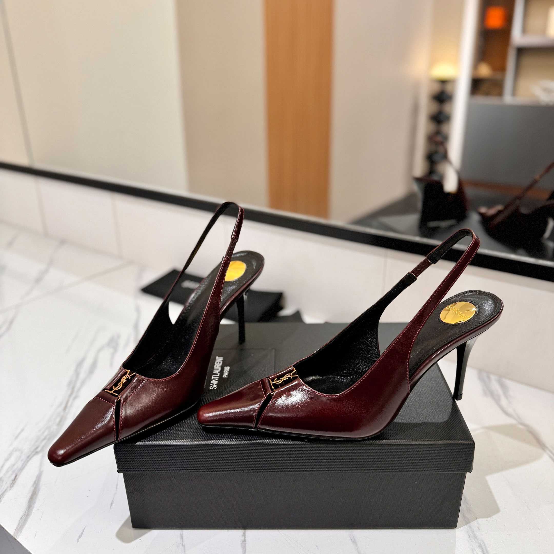 Saint Laurent Babylone Breteuil Slingback Pumps - FashionPlug