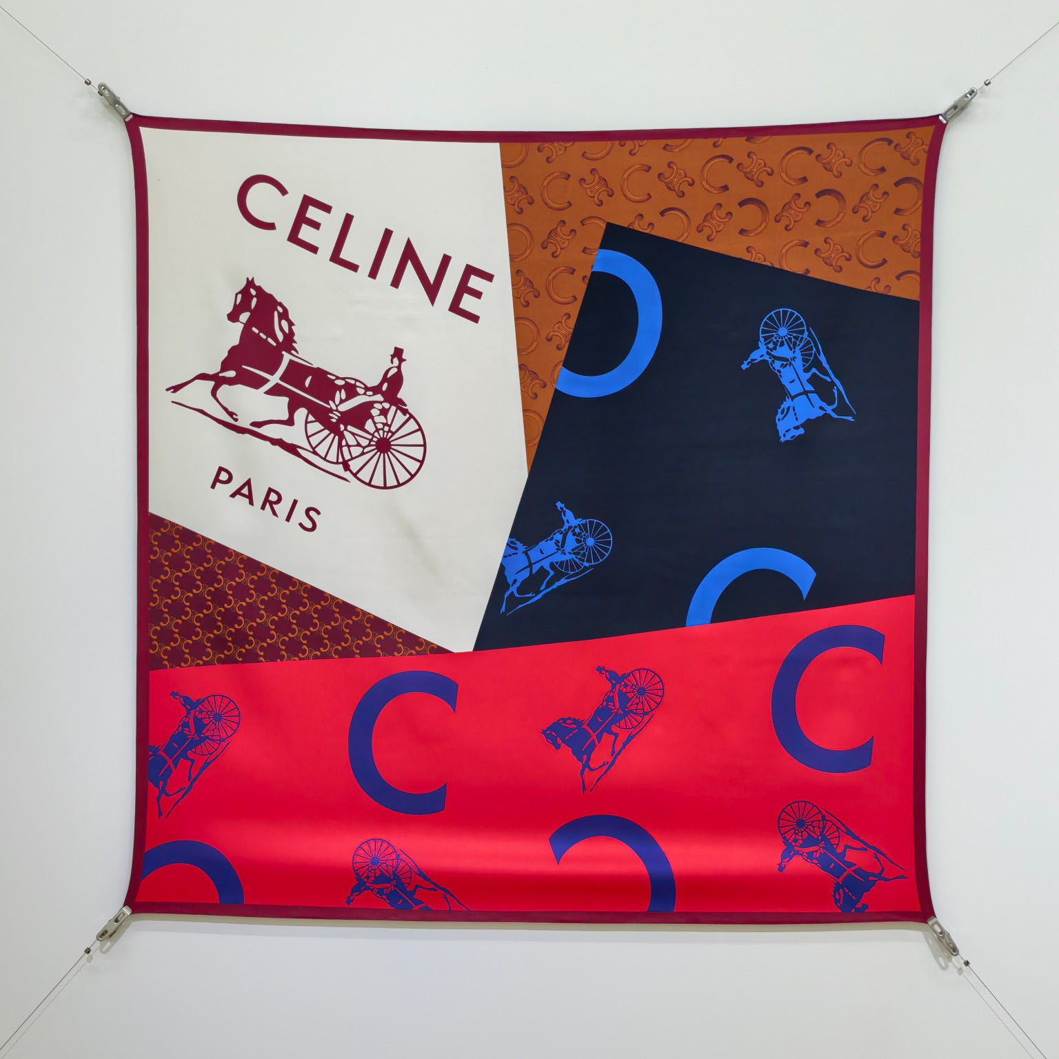 Celine  Square In Silk Twill - FashionPlug