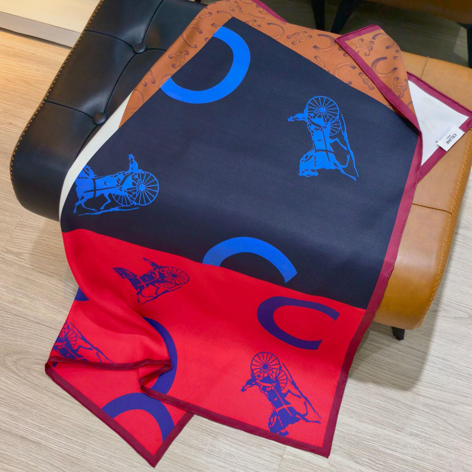 Celine  Square In Silk Twill - FashionPlug