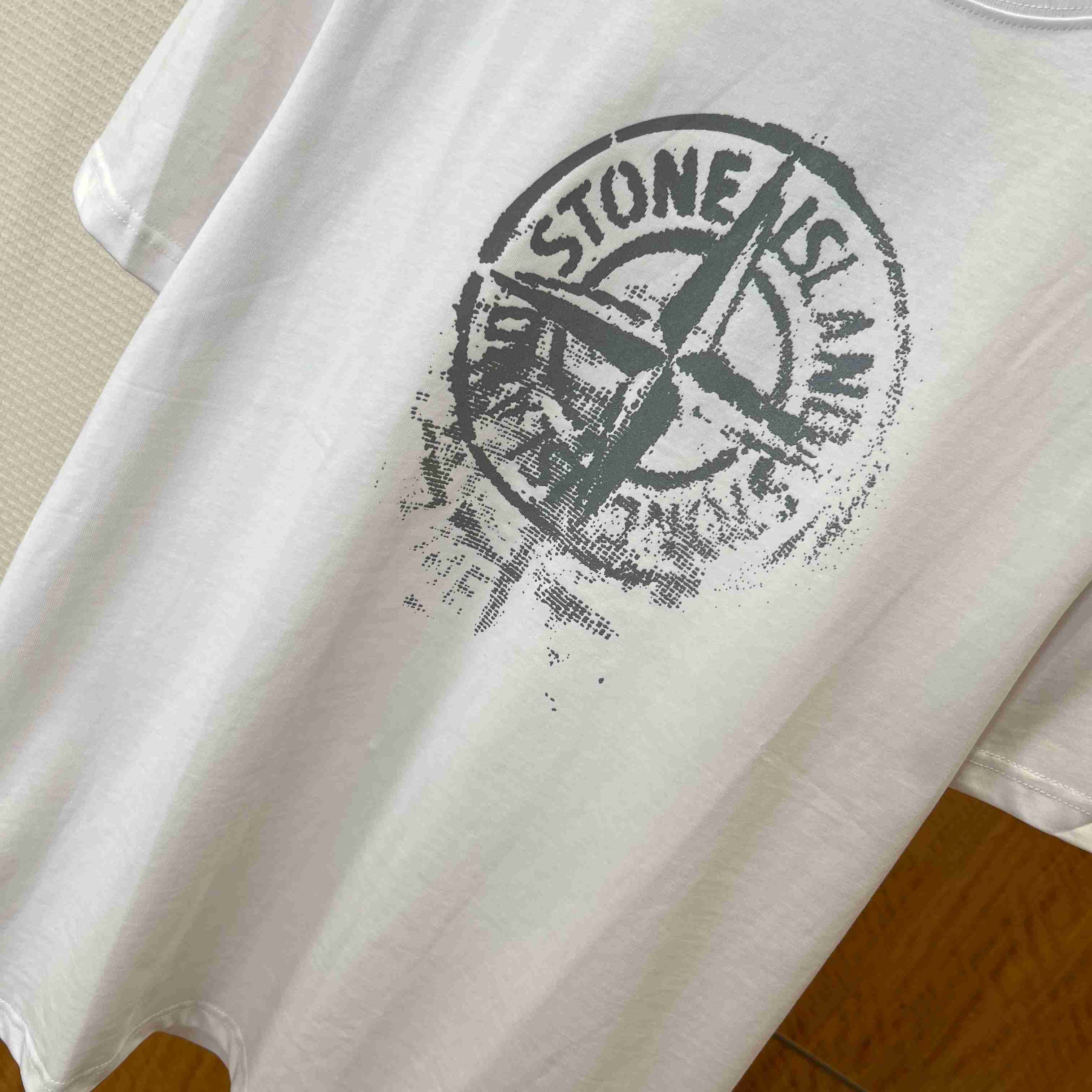 Stone Island Compass-Print Cotton T-shirt - FashionPlug