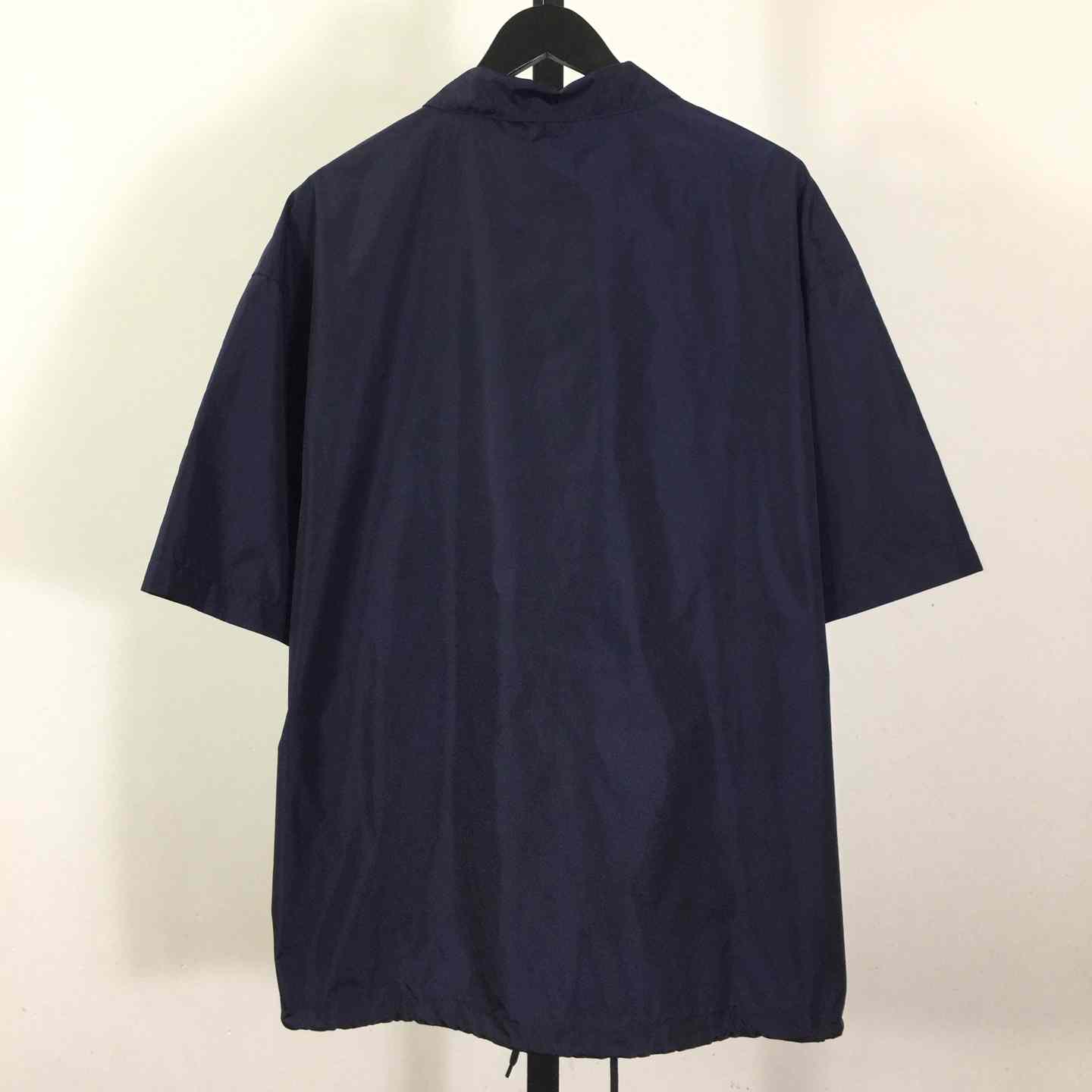 Prada Short-sleeved Re-Nylon Zipper Shirt - FashionPlug