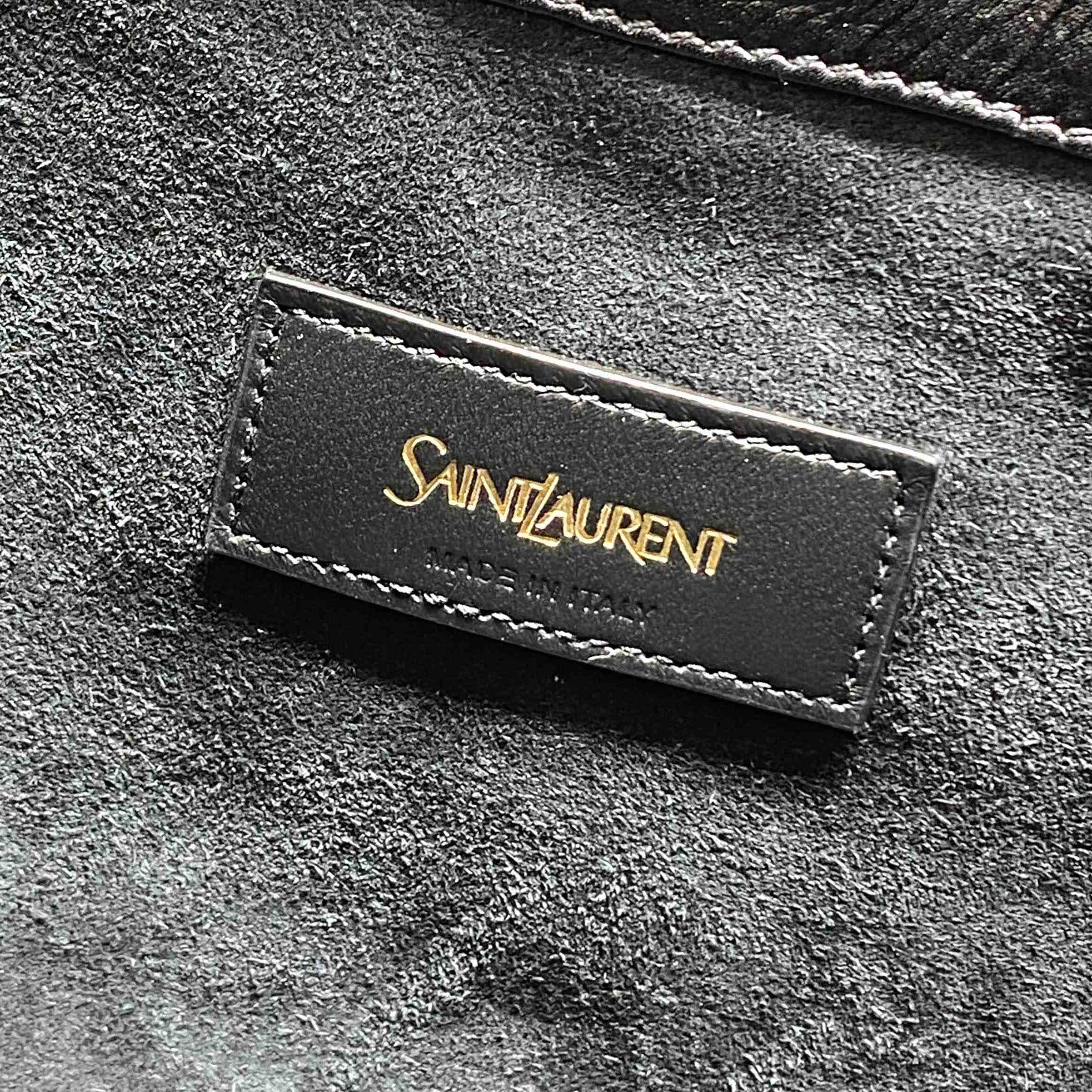 Saint Laurent HORTENSE Small Hobo In Shiny Leather - FashionPlug
