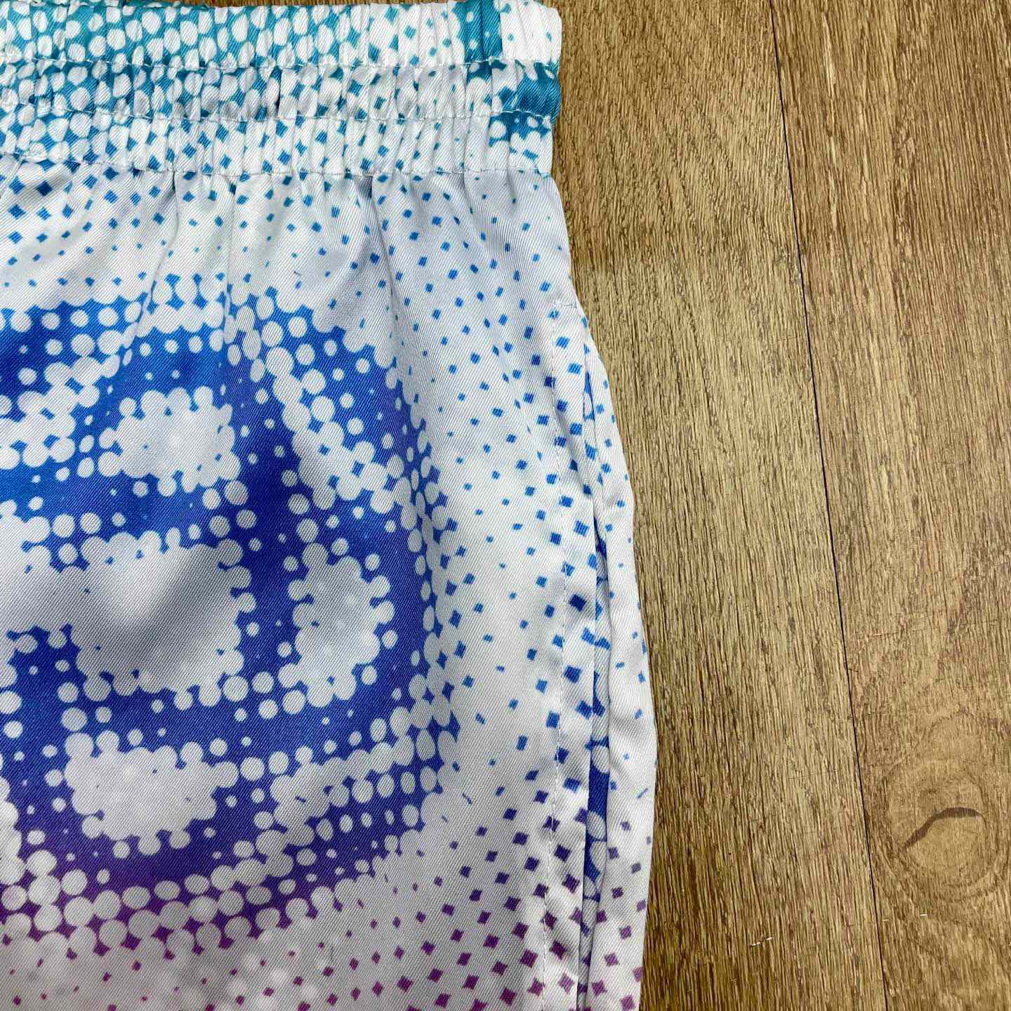 Casablanca Halftone Logo Silk Shorts  CA3578 - FashionPlug