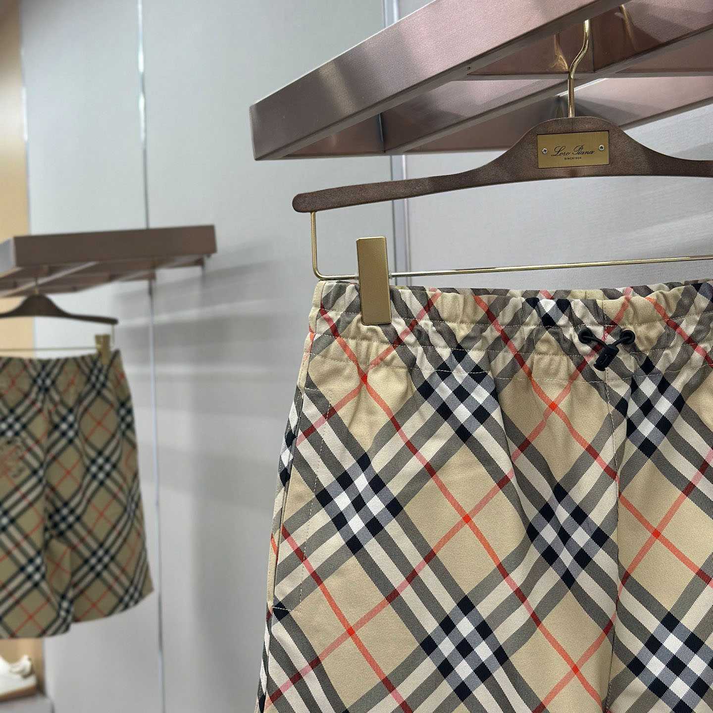 Burberry Check Shorts 'Sand' - FashionPlug