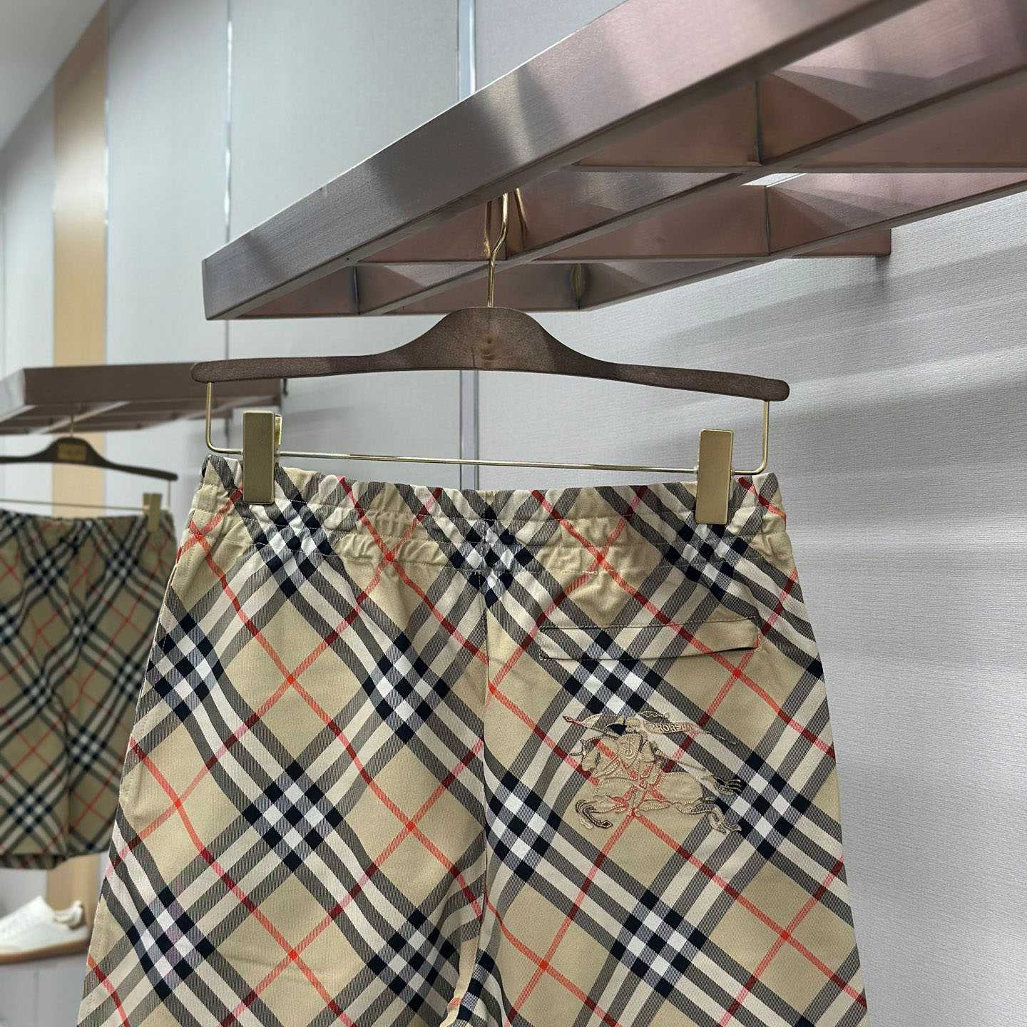 Burberry Check Shorts 'Sand' - FashionPlug