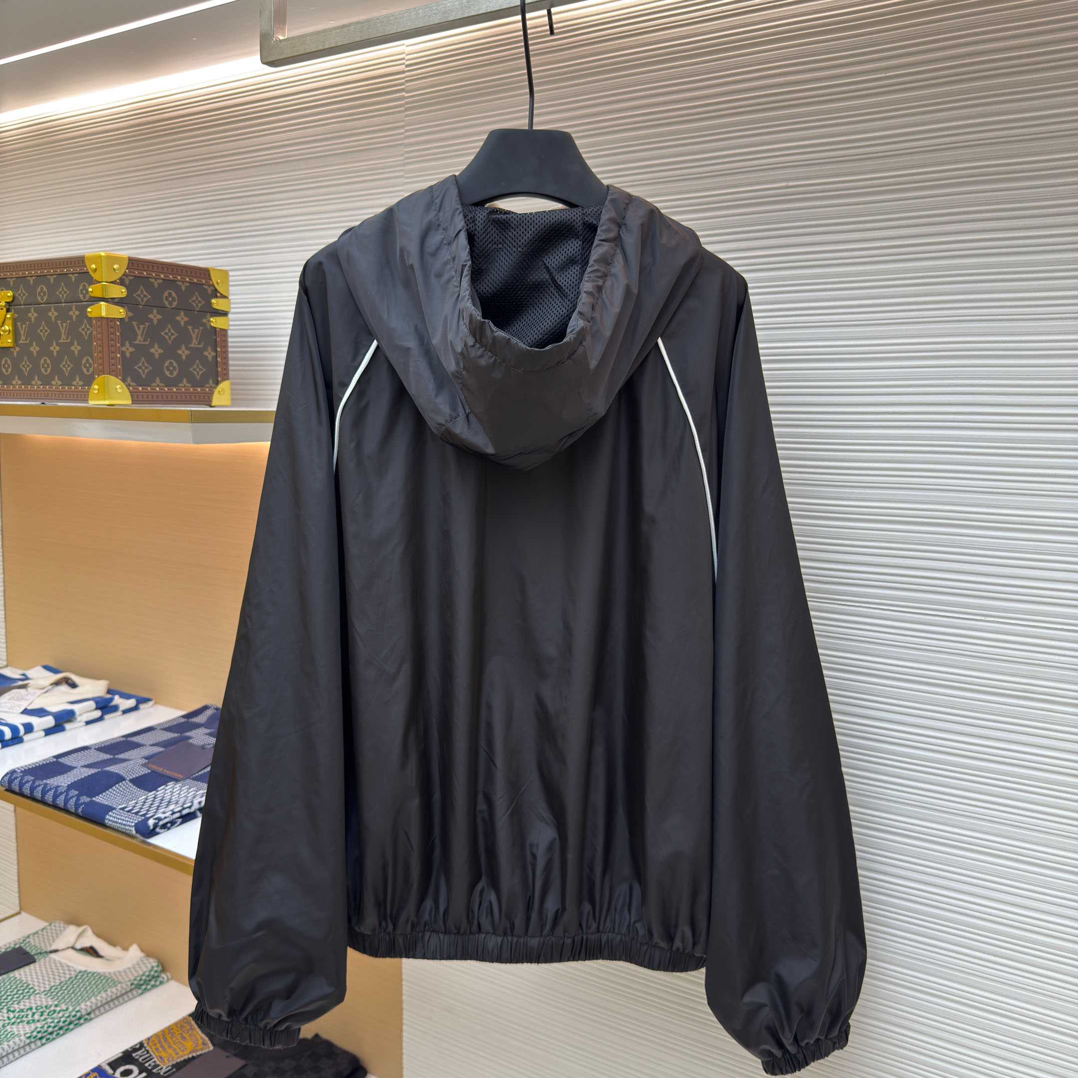 Miu Miu Black Technical Silk Zipper Jacket - FashionPlug
