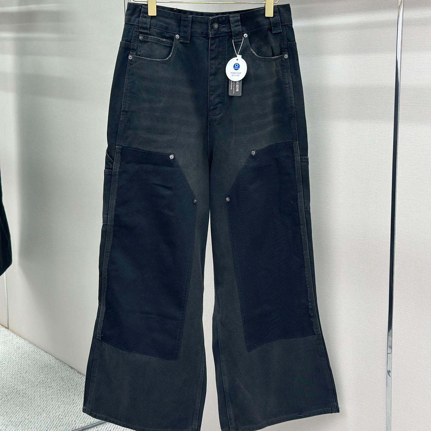 Balenciaga Ripped Off Baggy Jeans - FashionPlug