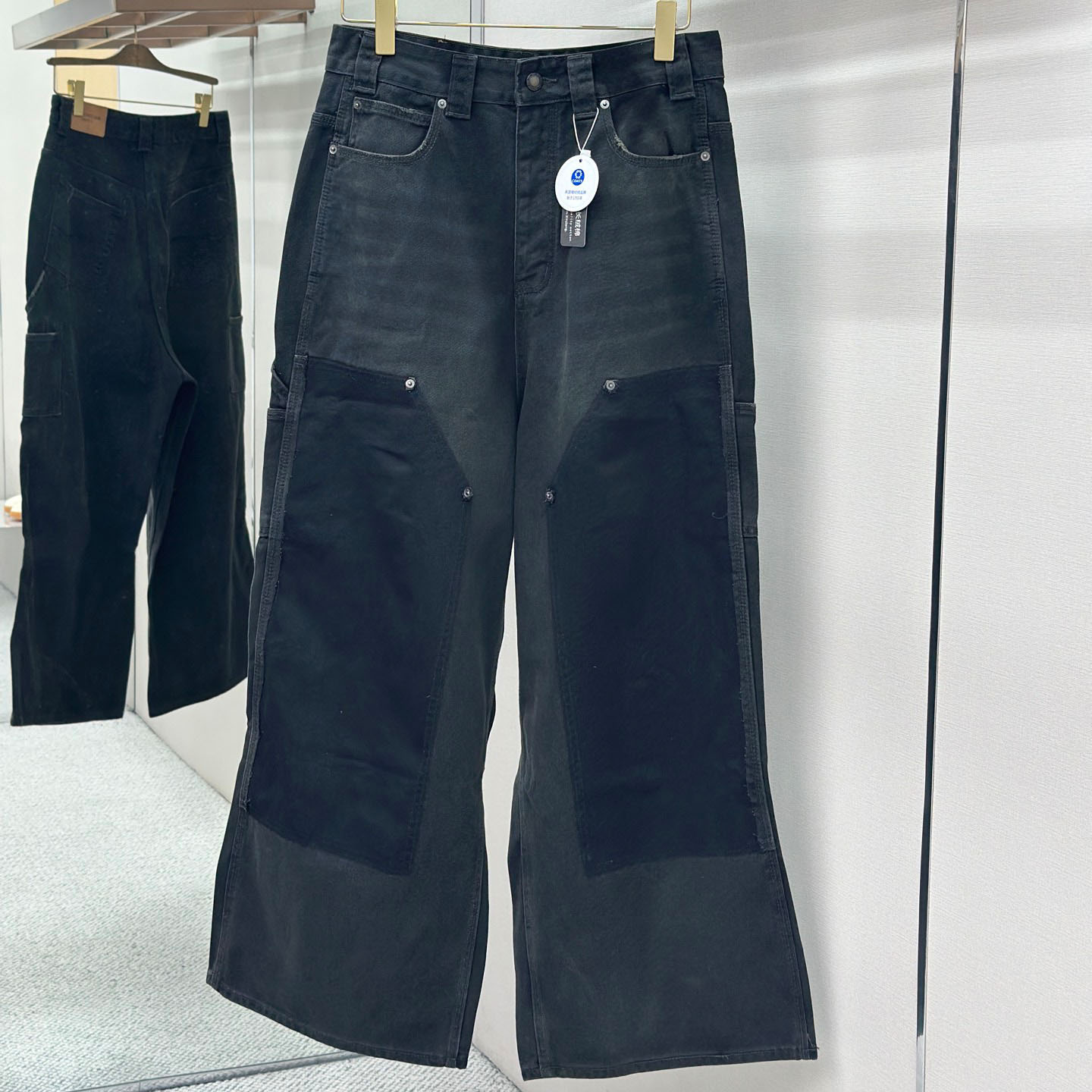 Balenciaga Ripped Off Baggy Jeans - FashionPlug