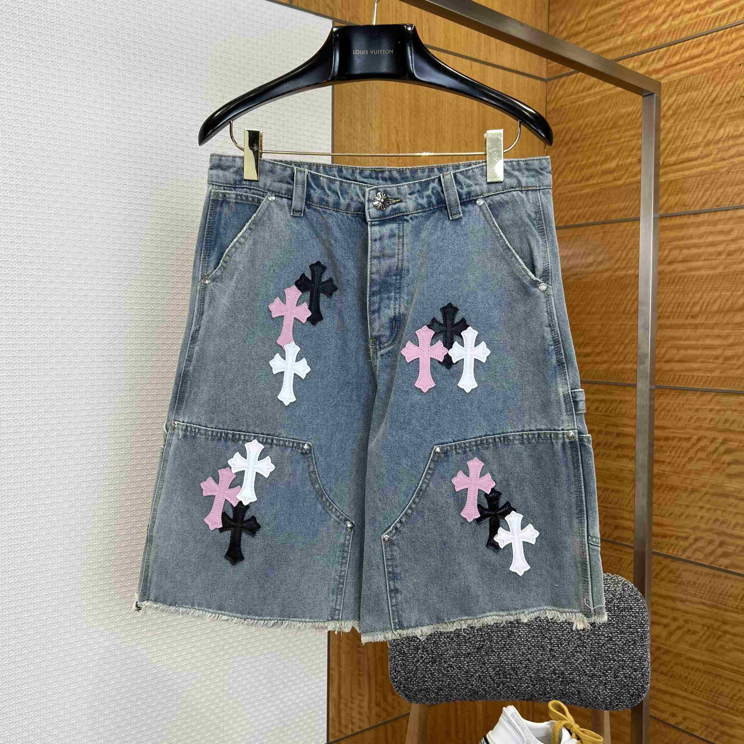 Chrome Hearts Denim Shorts - FashionPlug