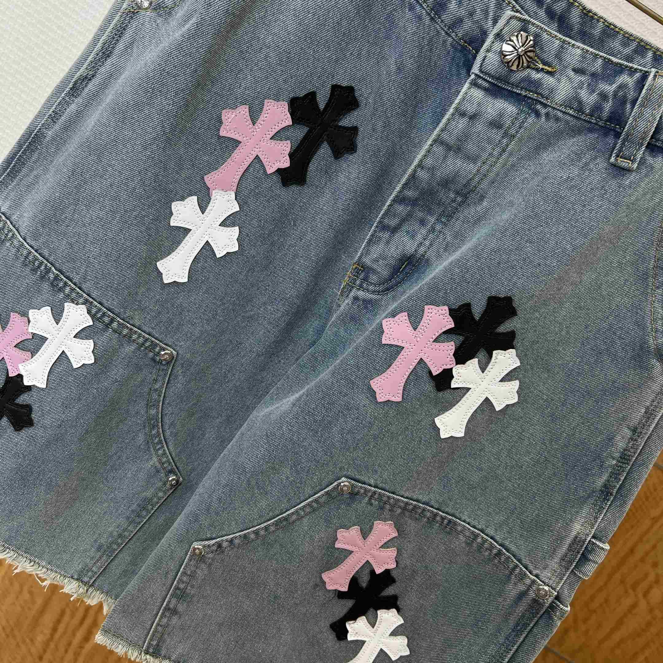Chrome Hearts Denim Shorts - FashionPlug
