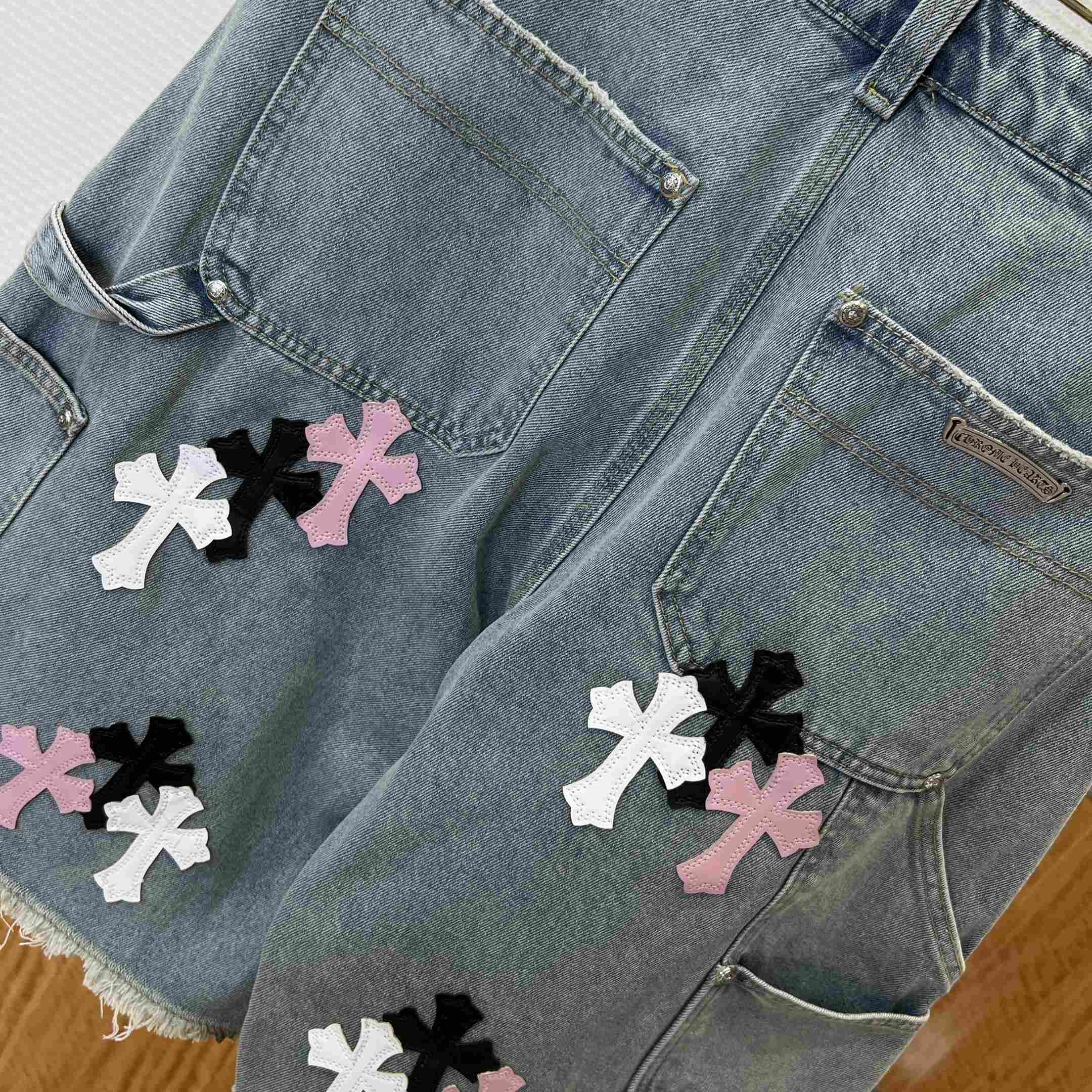 Chrome Hearts Denim Shorts - FashionPlug