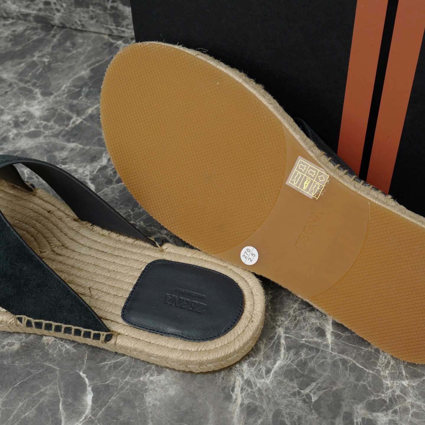 Zegna Crossover-Strap Suede Espadrilles - FashionPlug
