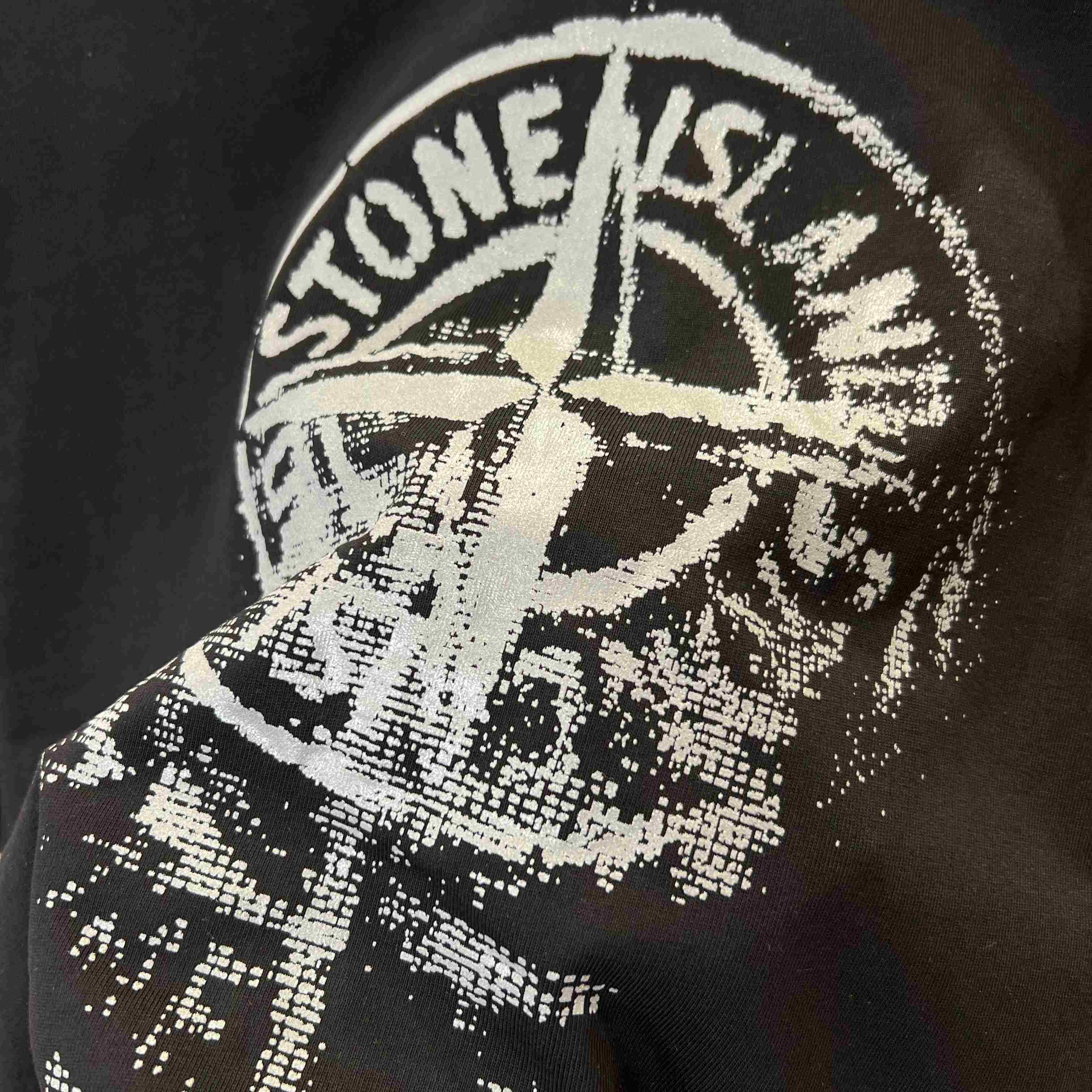 Stone Island Compass-Print Cotton T-shirt - FashionPlug