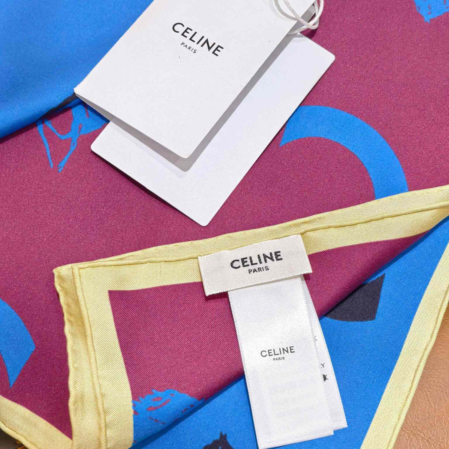 Celine  Square In Silk Twill - FashionPlug