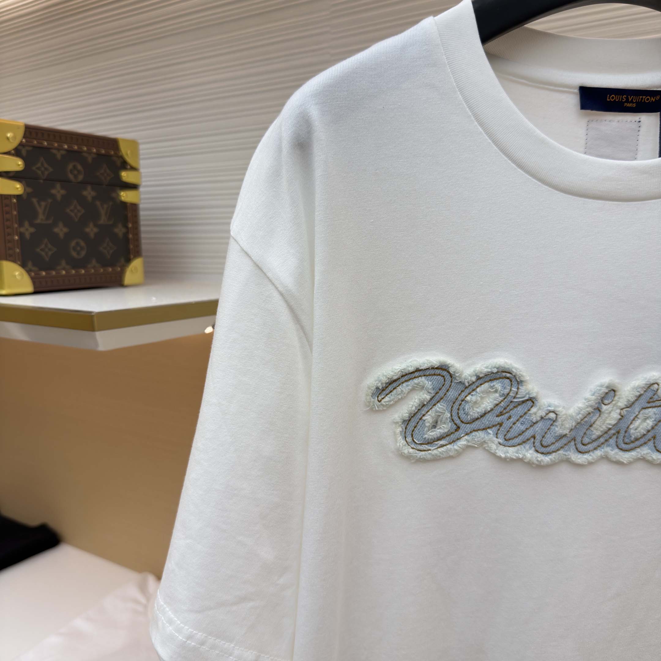 Louis Vuitton Denim Signature T-Shirt    - FashionPlug