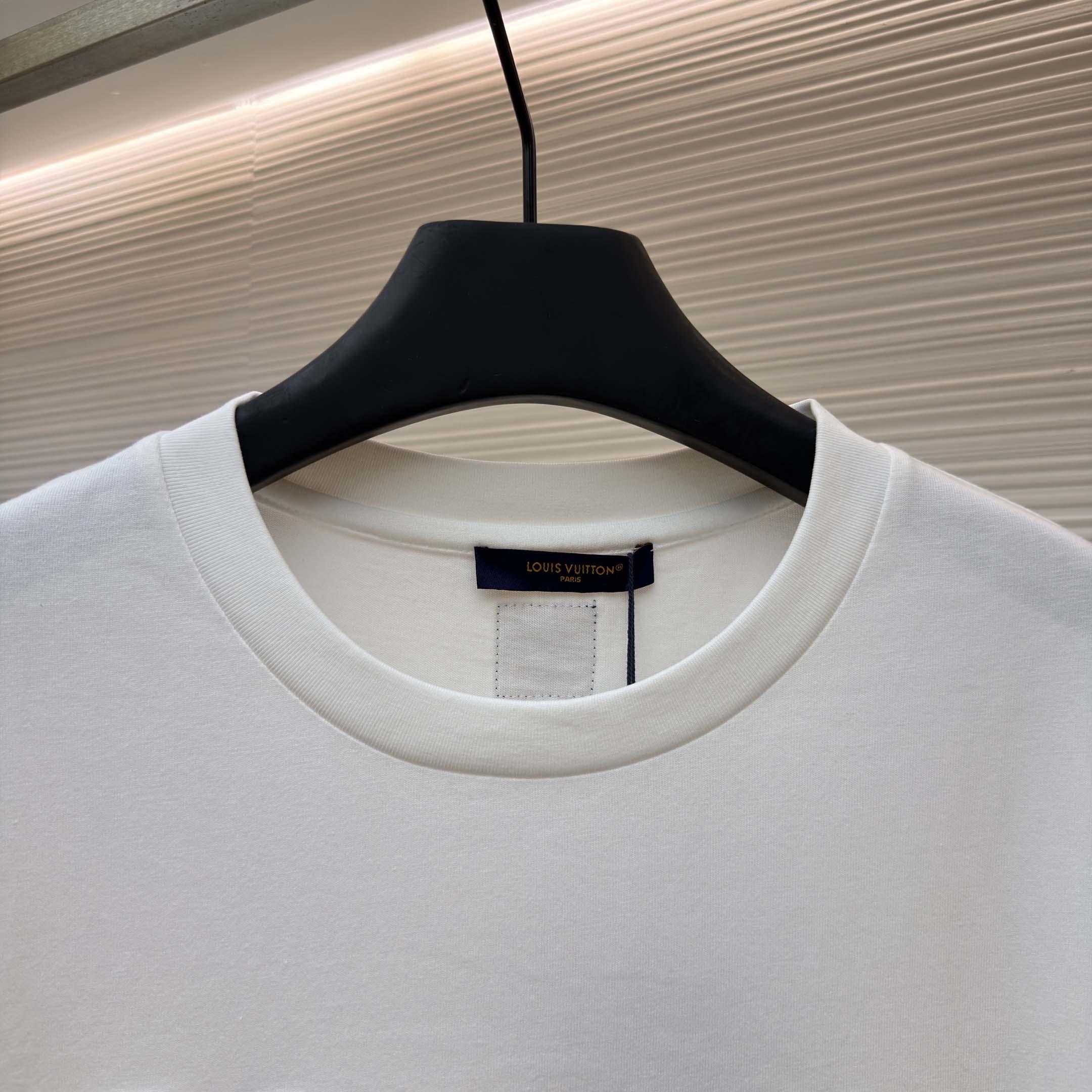 Louis Vuitton Denim Signature T-Shirt    - FashionPlug