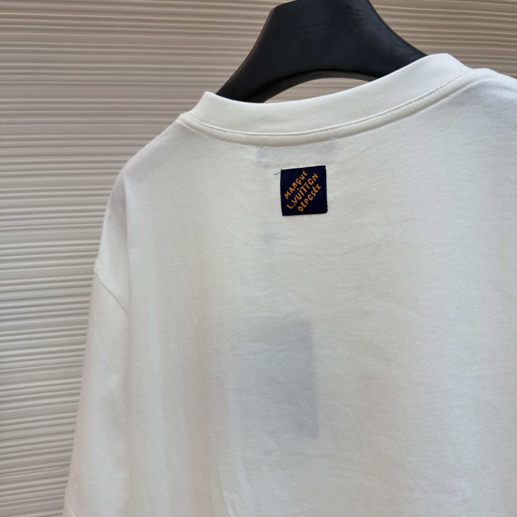Louis Vuitton Denim Signature T-Shirt    - FashionPlug