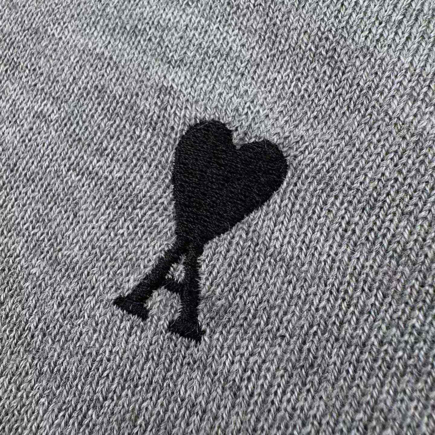 AMI Paris Ami De Coeur Knitted Polo - FashionPlug