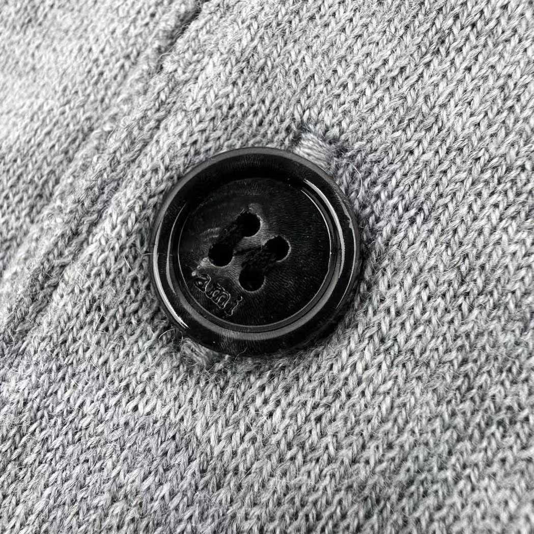 AMI Paris Ami De Coeur Knitted Polo - FashionPlug