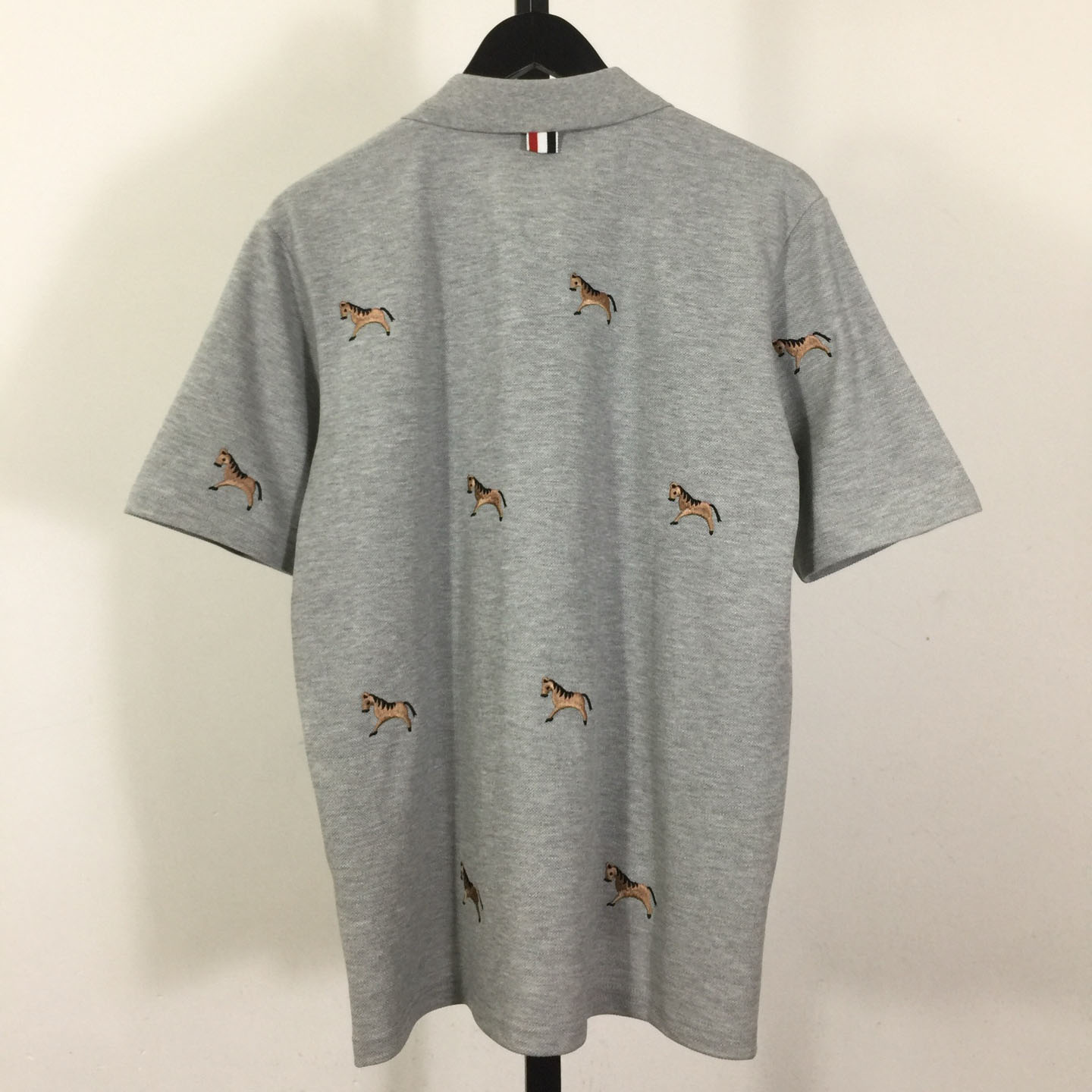 Thom Browne Lunar New Year Pique Horse Embroidery Polo - FashionPlug