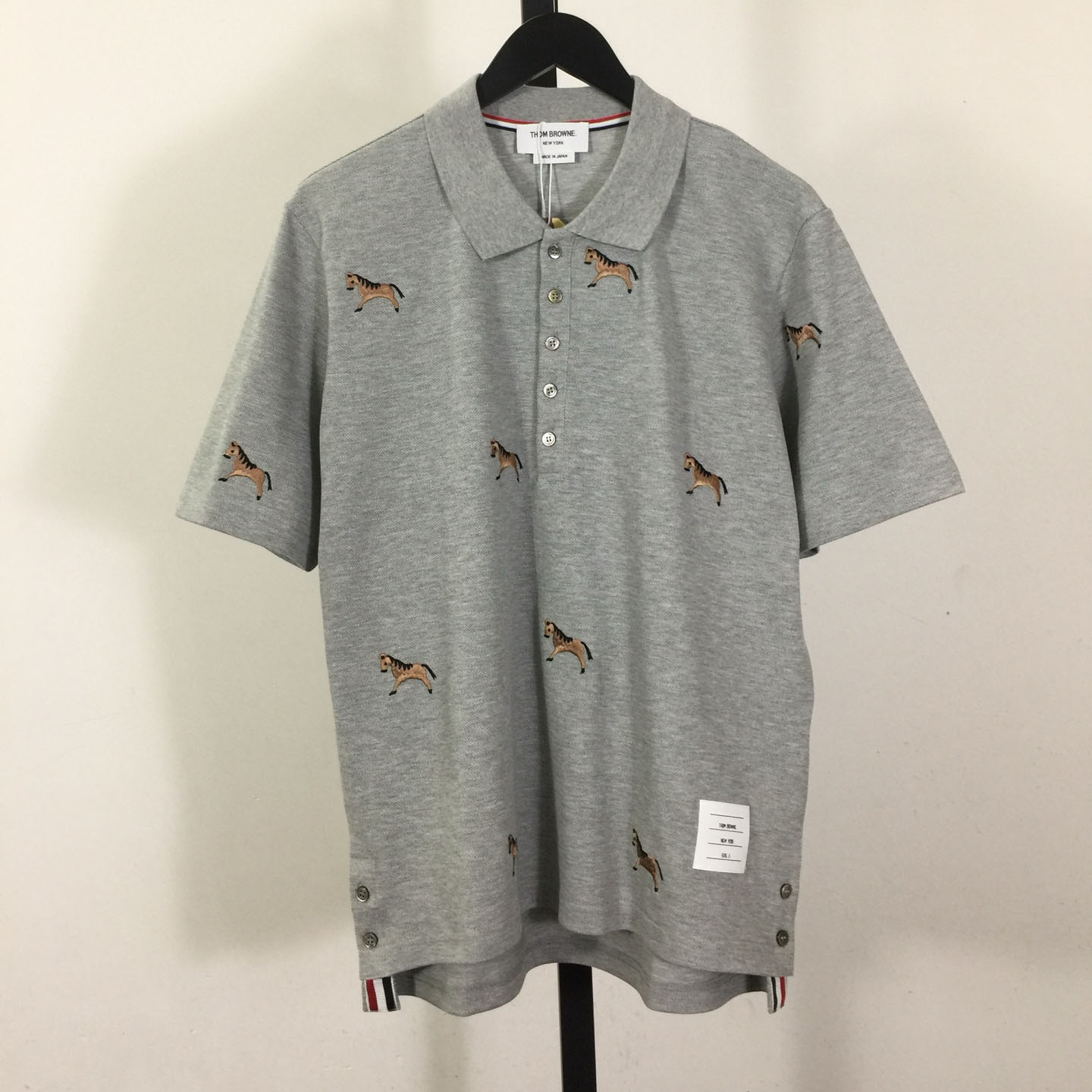 Thom Browne Lunar New Year Pique Horse Embroidery Polo - FashionPlug