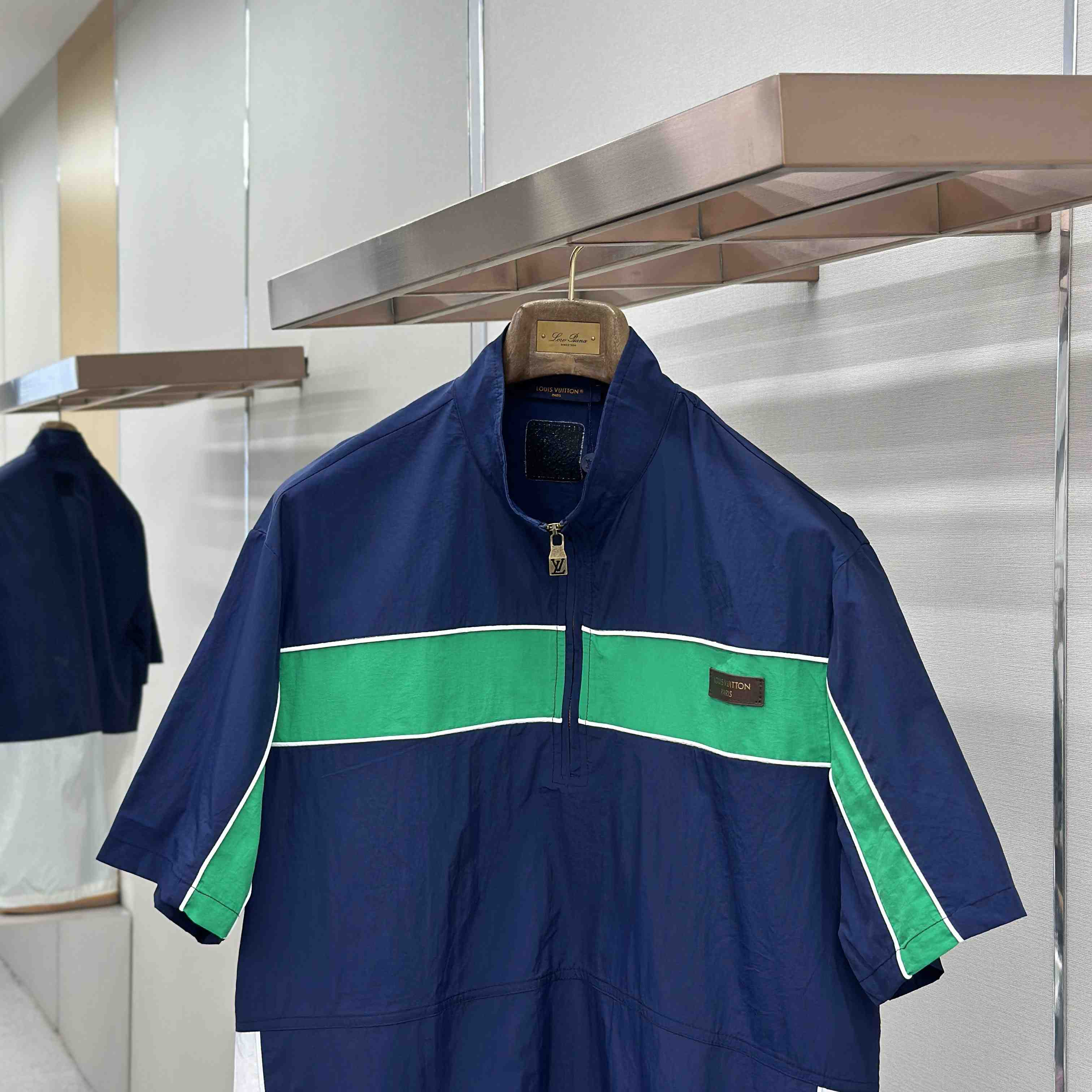 Louis Vuitton Half-Zip Technical Short-Sleeved Shirt 1AK779 - FashionPlug