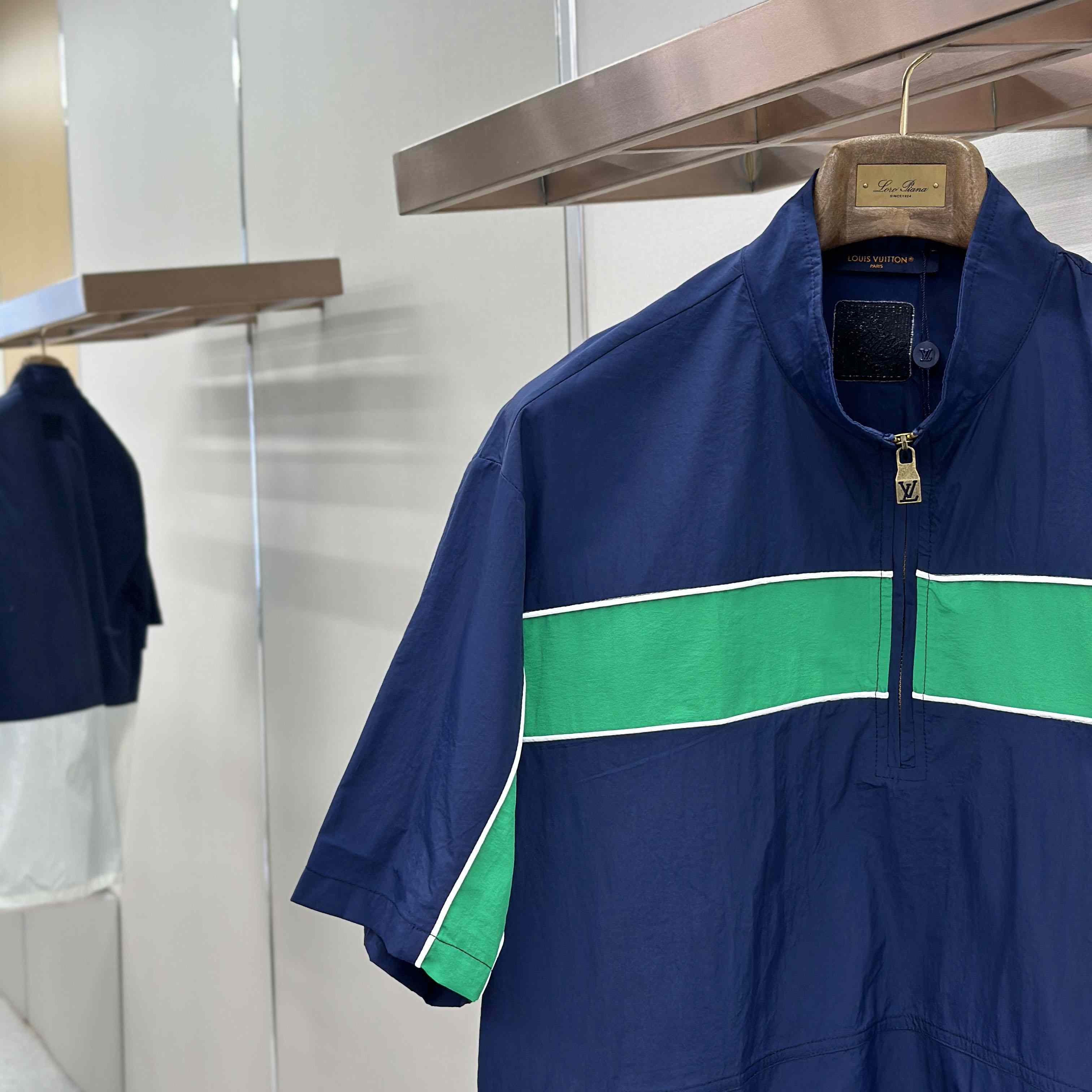 Louis Vuitton Half-Zip Technical Short-Sleeved Shirt 1AK779 - FashionPlug