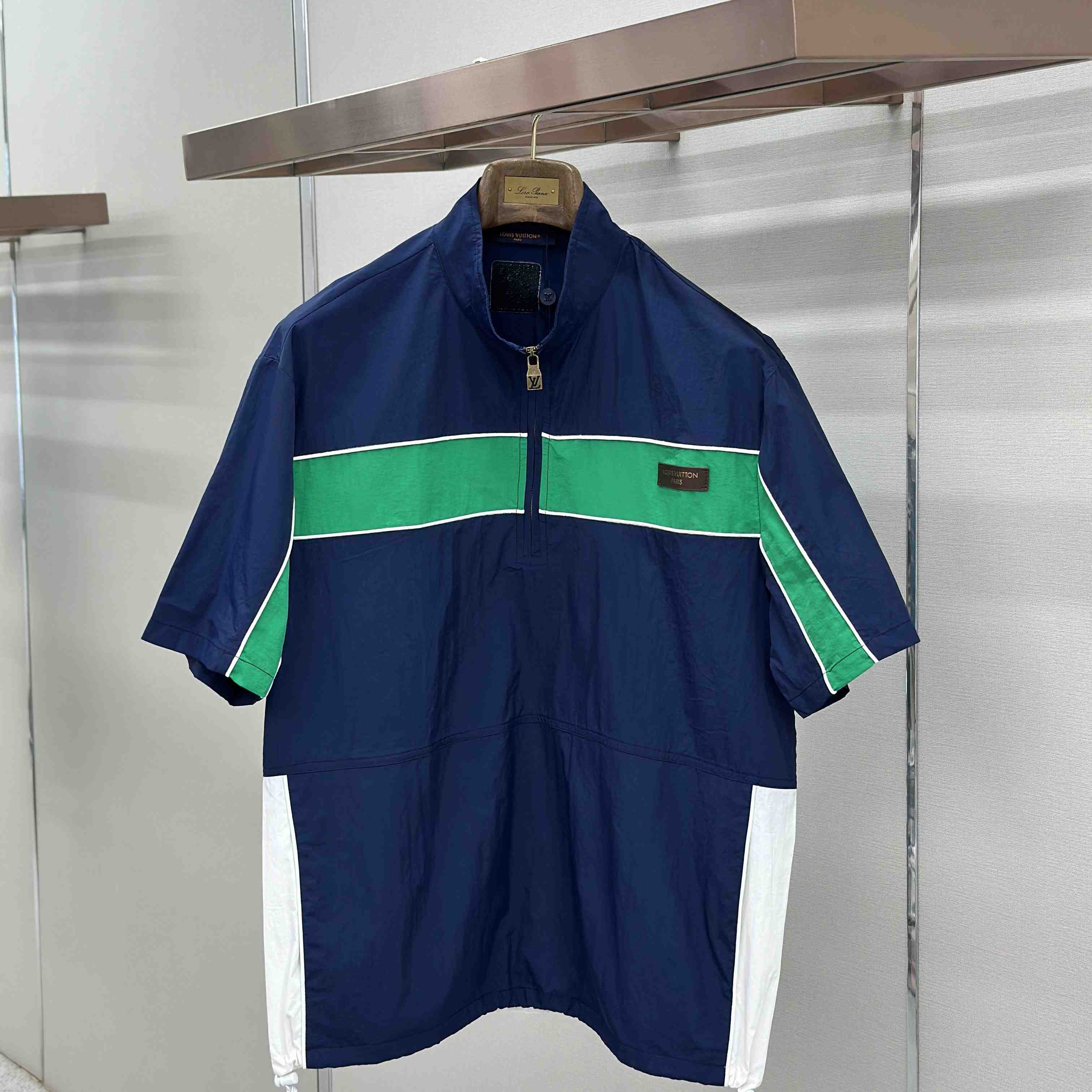 Louis Vuitton Half-Zip Technical Short-Sleeved Shirt 1AK779 - FashionPlug