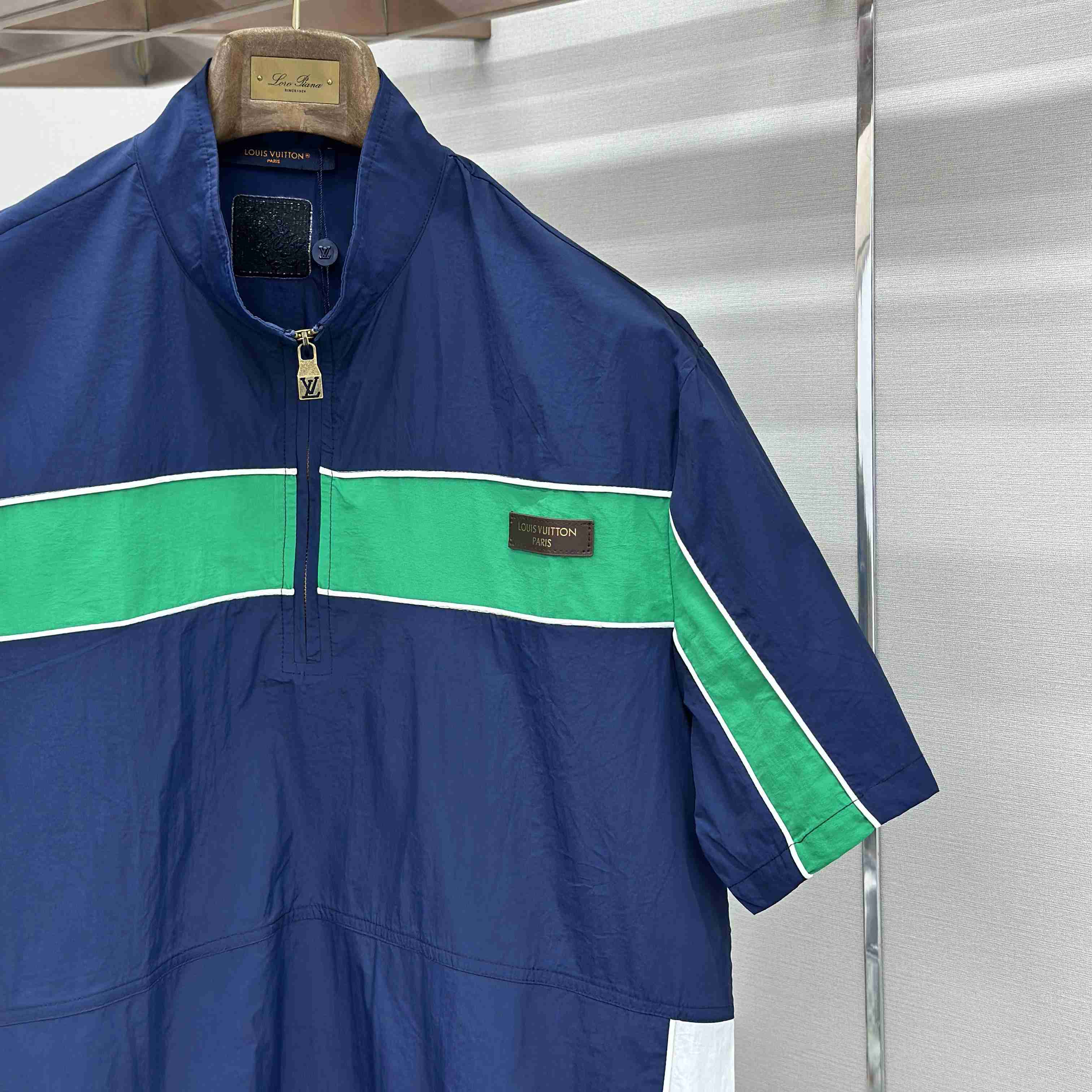 Louis Vuitton Half-Zip Technical Short-Sleeved Shirt 1AK779 - FashionPlug