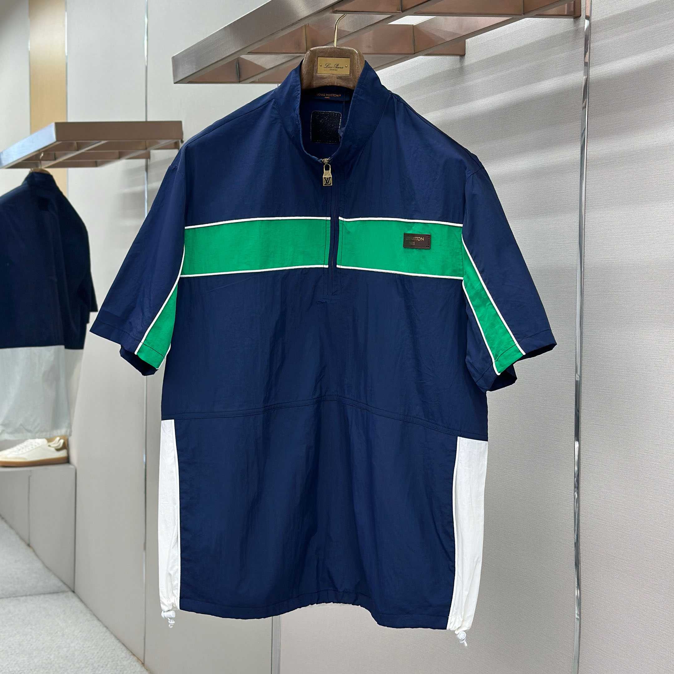 Louis Vuitton Half-Zip Technical Short-Sleeved Shirt 1AK779 - FashionPlug