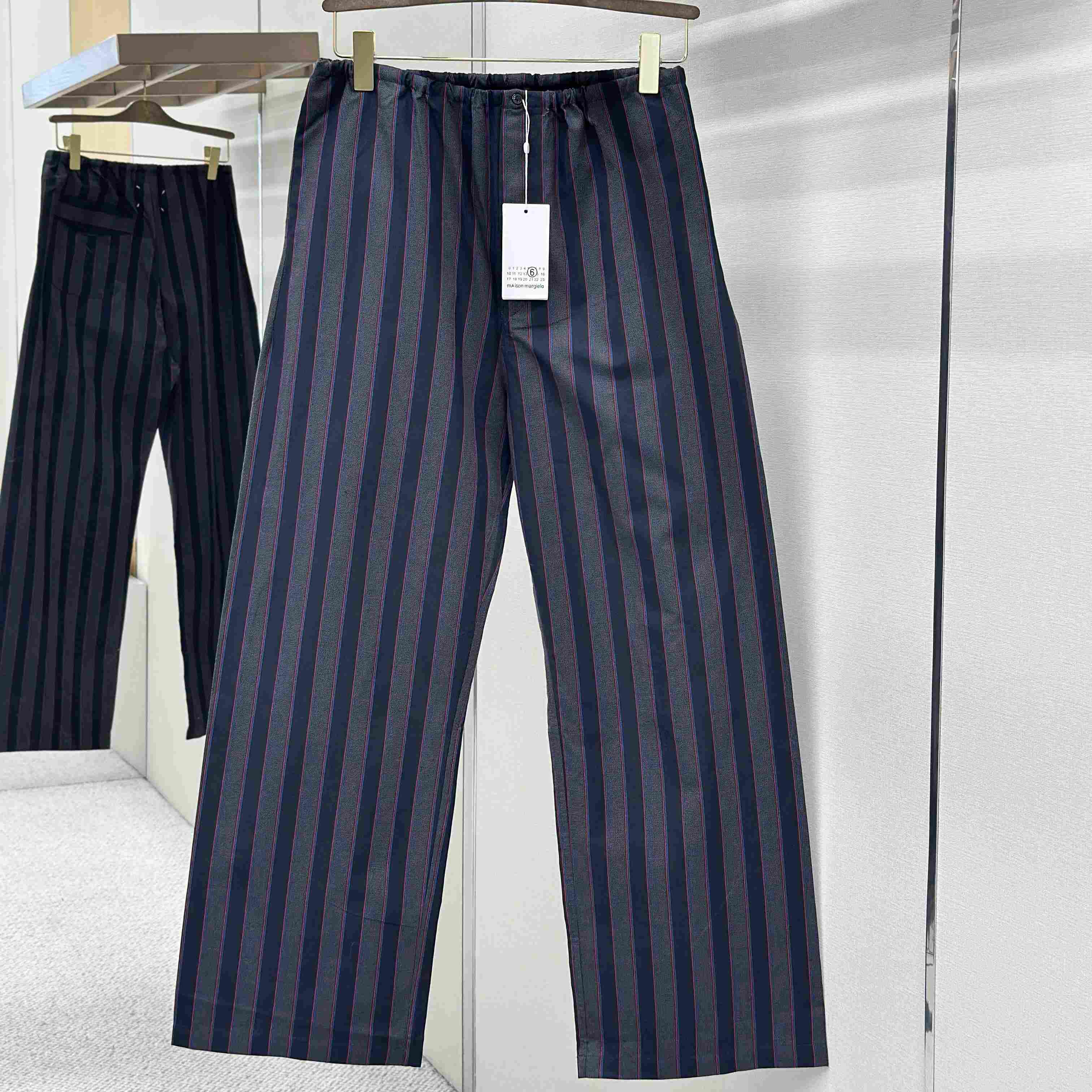 Maison Margiela Natural Striped Pocket Pants - FashionPlug