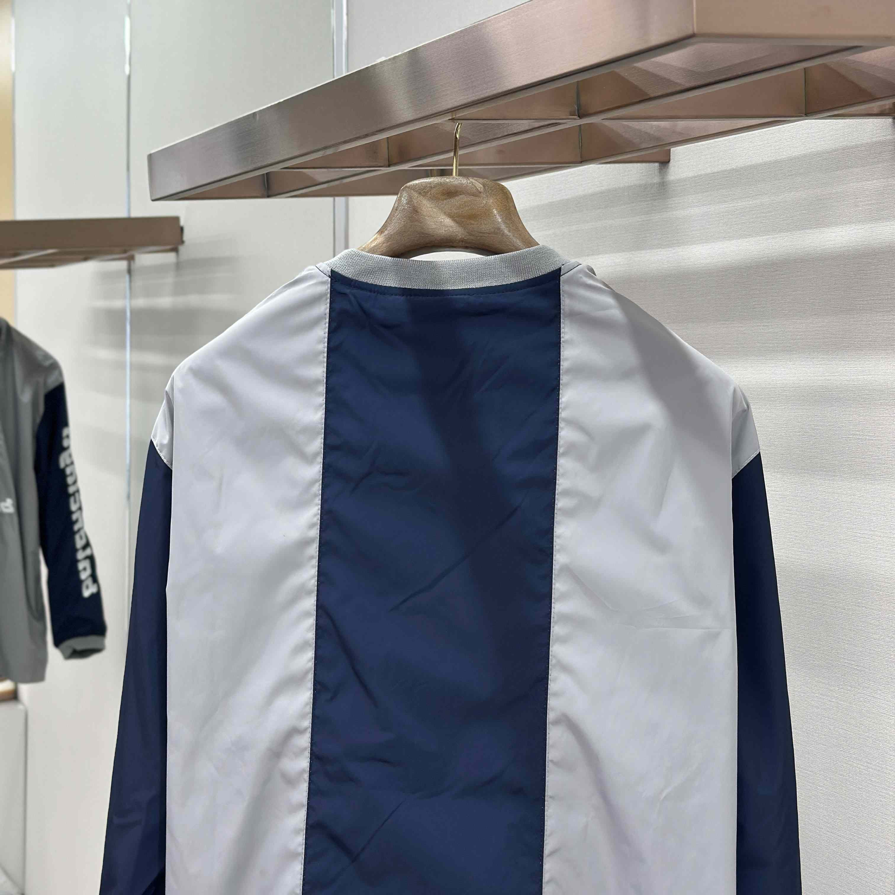 Balenciaga Outerwear Long Sleeve Top In Marine Blue - FashionPlug