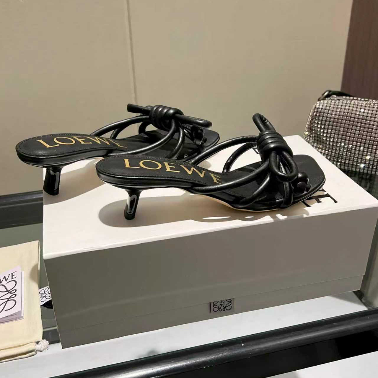 Loewe Flamenco Knot Sandal In Lambskin - FashionPlug