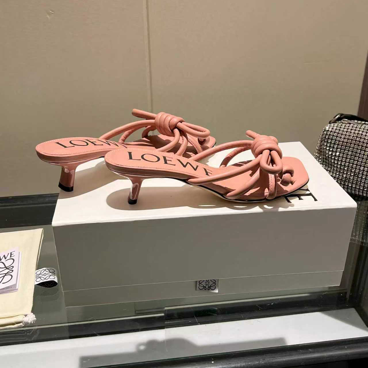Loewe Flamenco Knot Sandal In Lambskin - FashionPlug