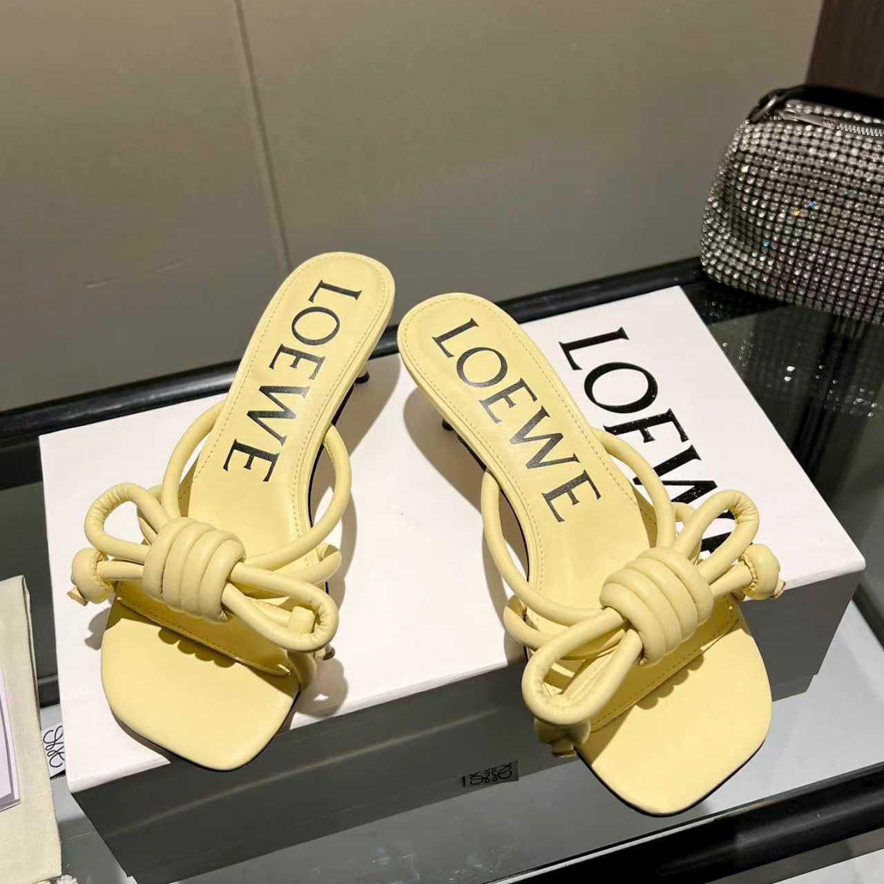Loewe Flamenco Knot Sandal In Lambskin - FashionPlug