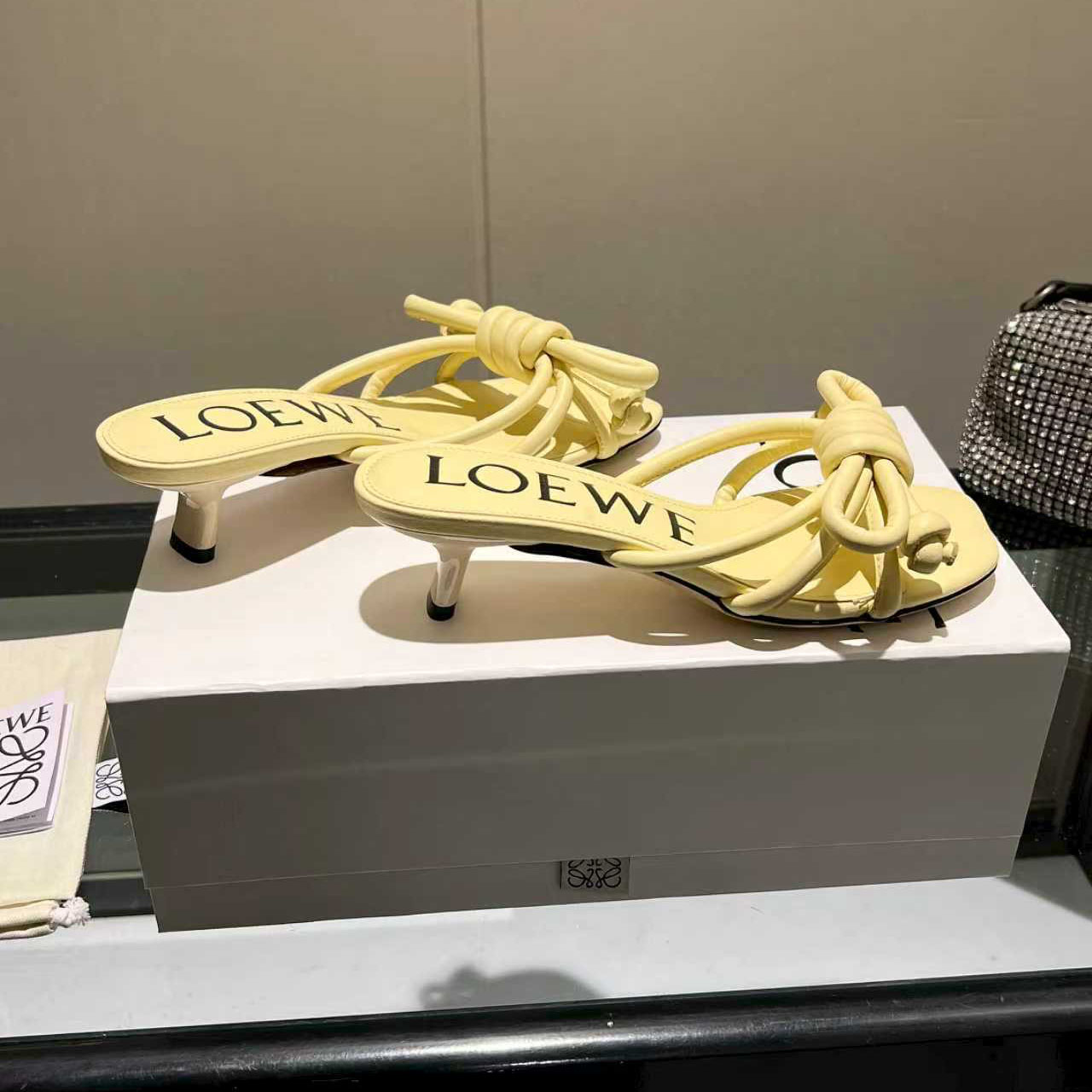 Loewe Flamenco Knot Sandal In Lambskin - FashionPlug