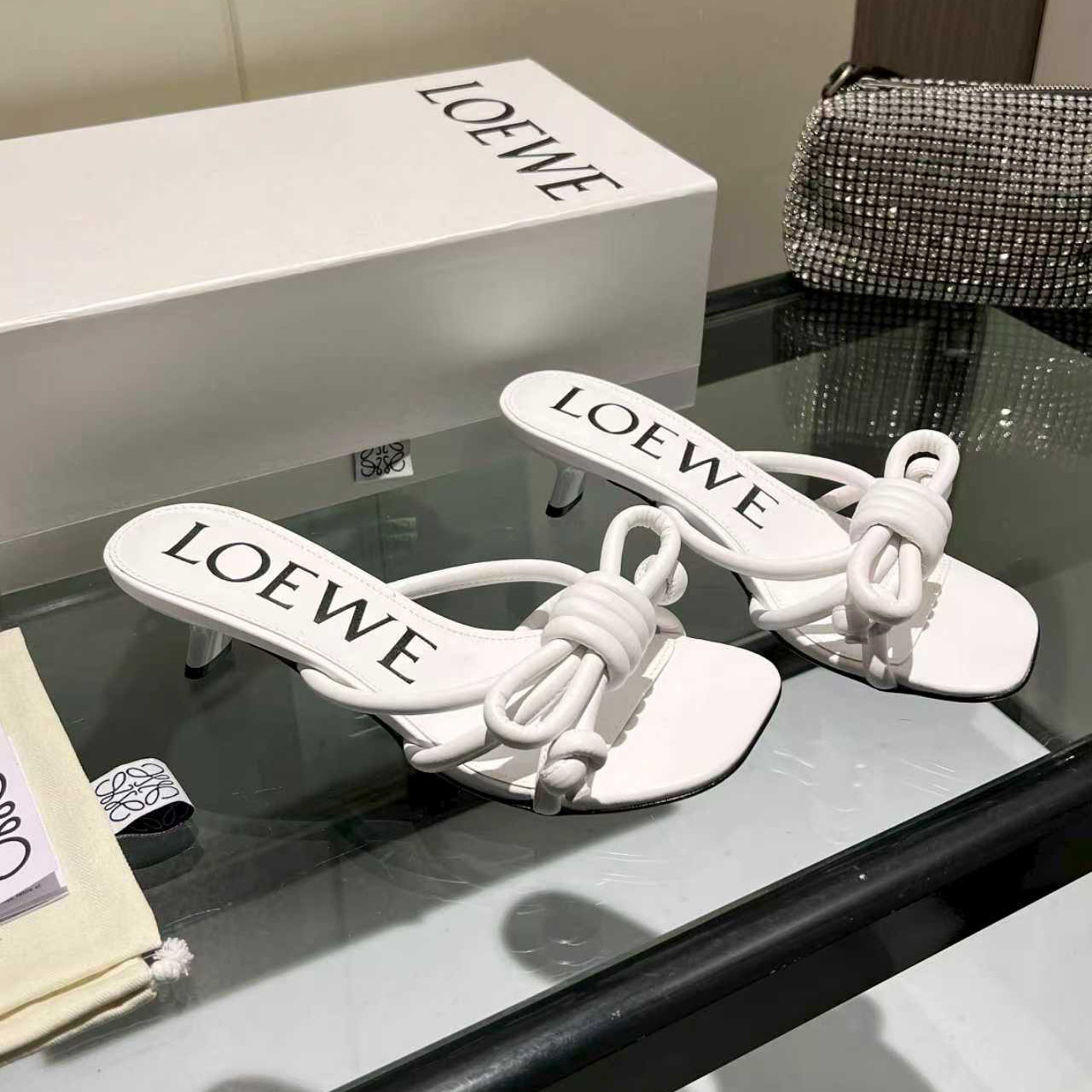 Loewe Flamenco Knot Sandal In Lambskin - FashionPlug