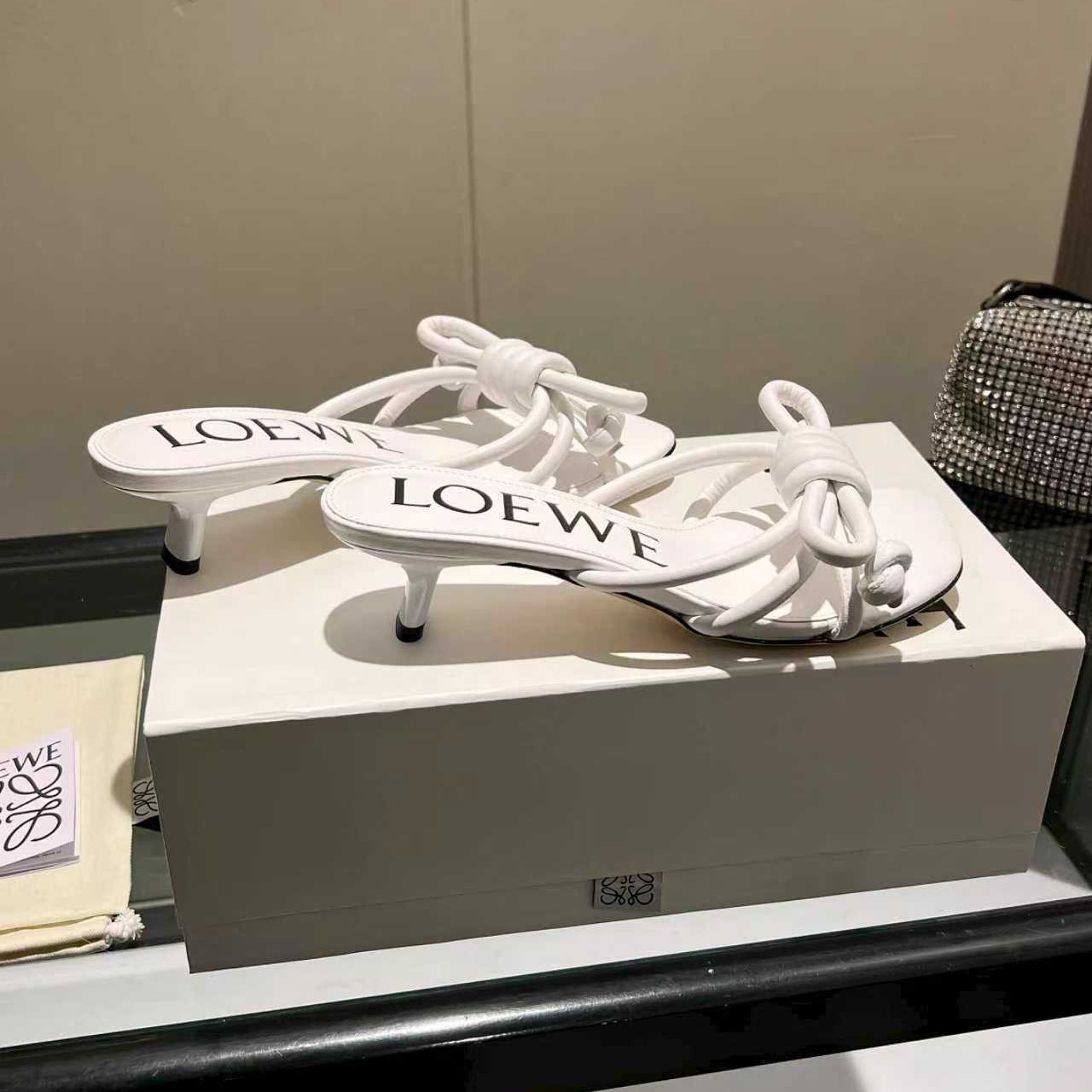 Loewe Flamenco Knot Sandal In Lambskin - FashionPlug