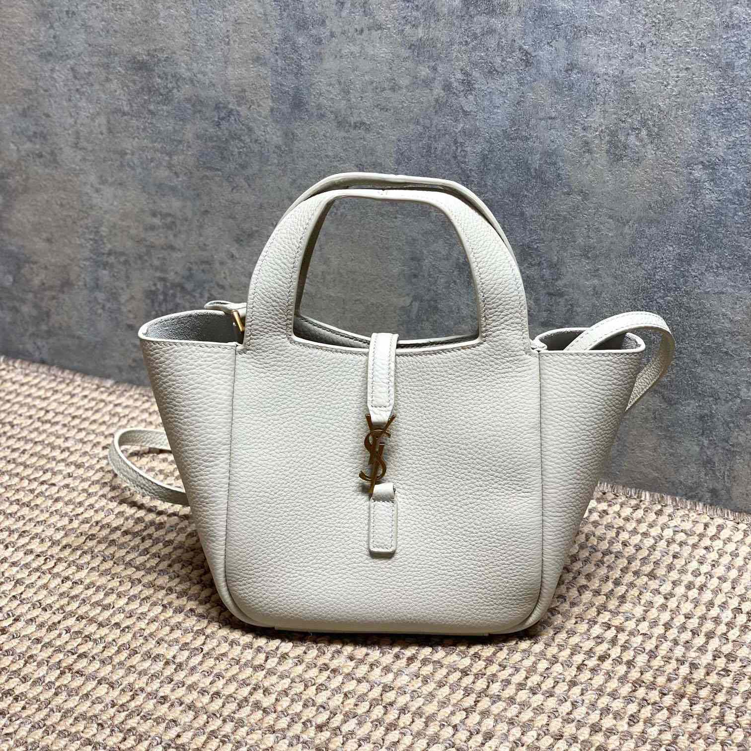 Saint Laurent LE 5 À 7 BABY BEA In Grained Leather - FashionPlug