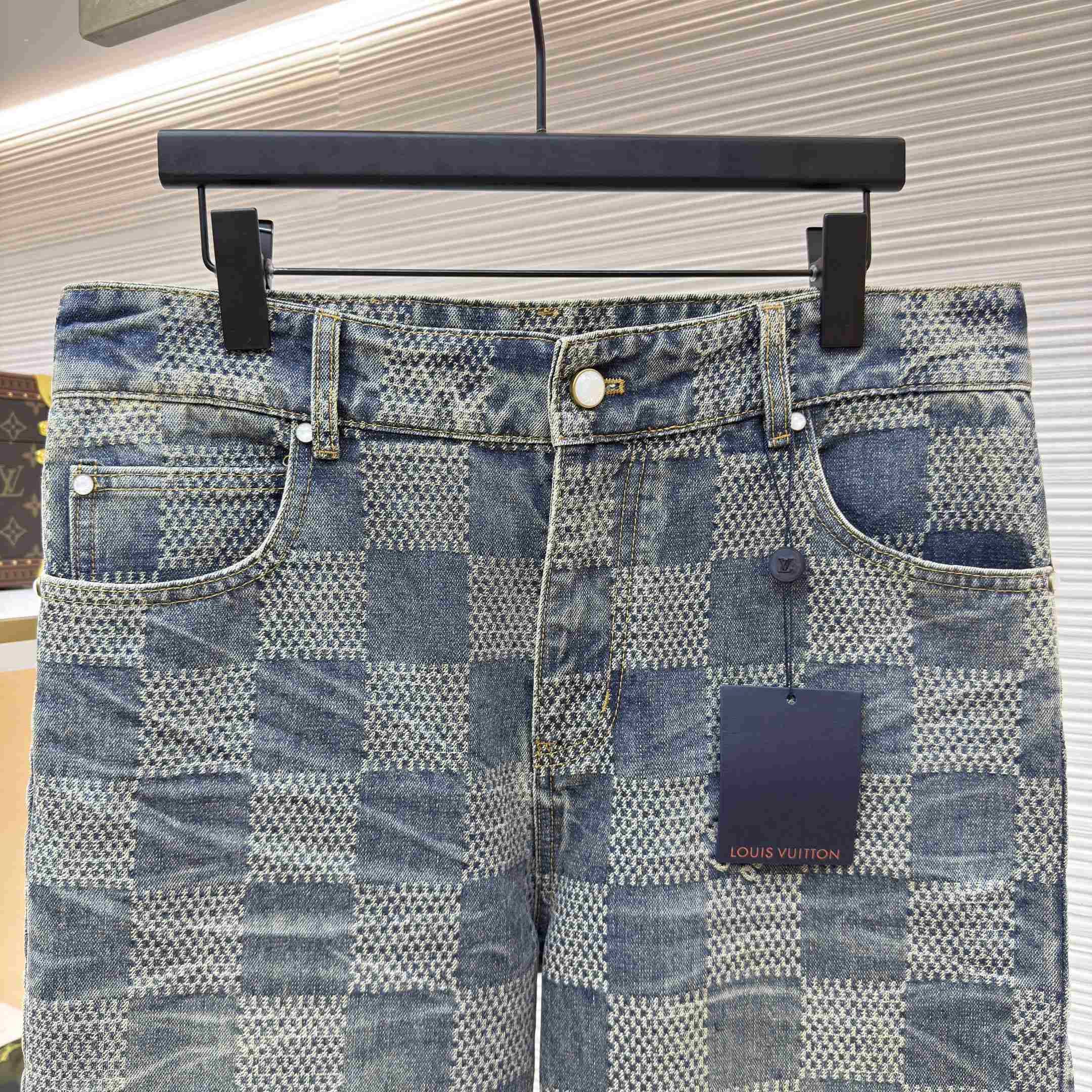 Louis Vuitton Damier Denim Skate Pants 1AFQGW - FashionPlug