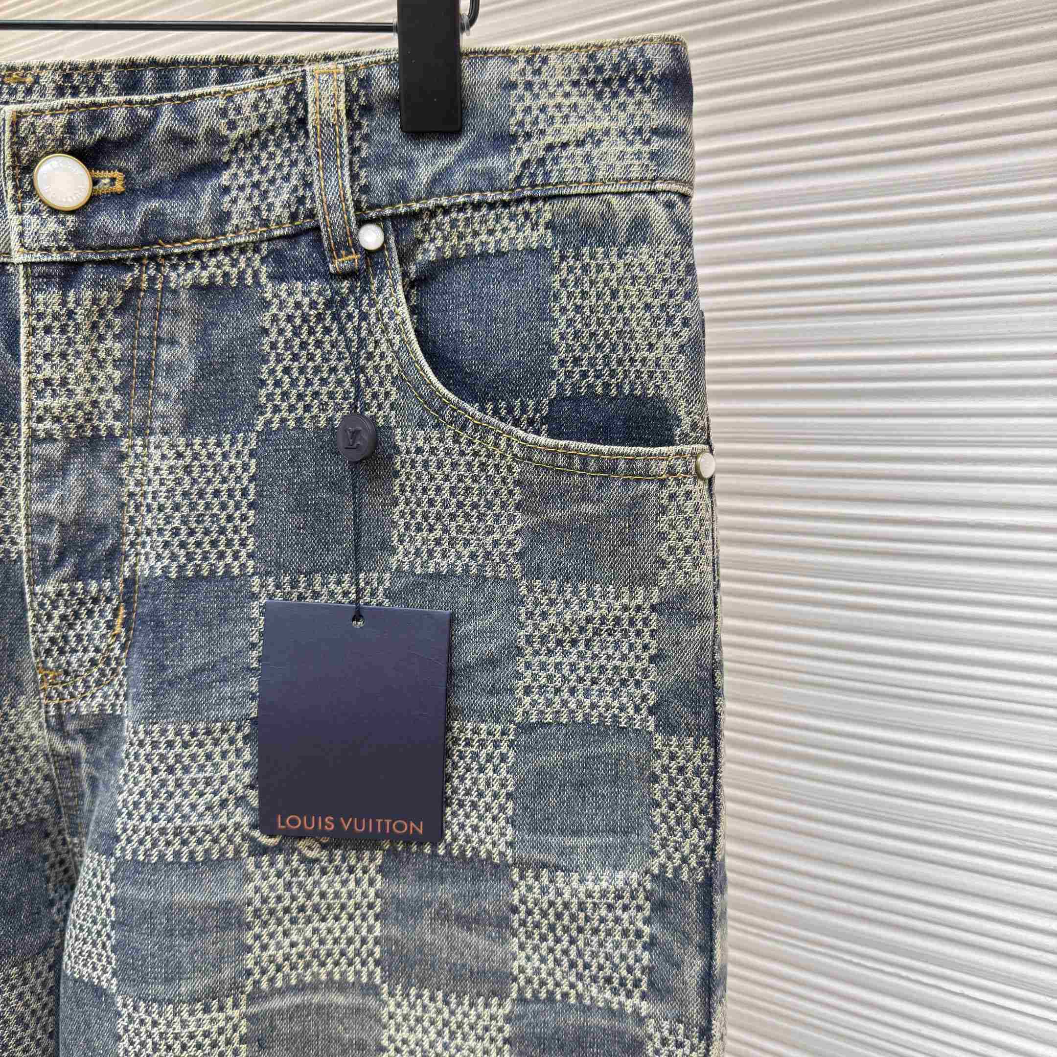 Louis Vuitton Damier Denim Skate Pants 1AFQGW - FashionPlug