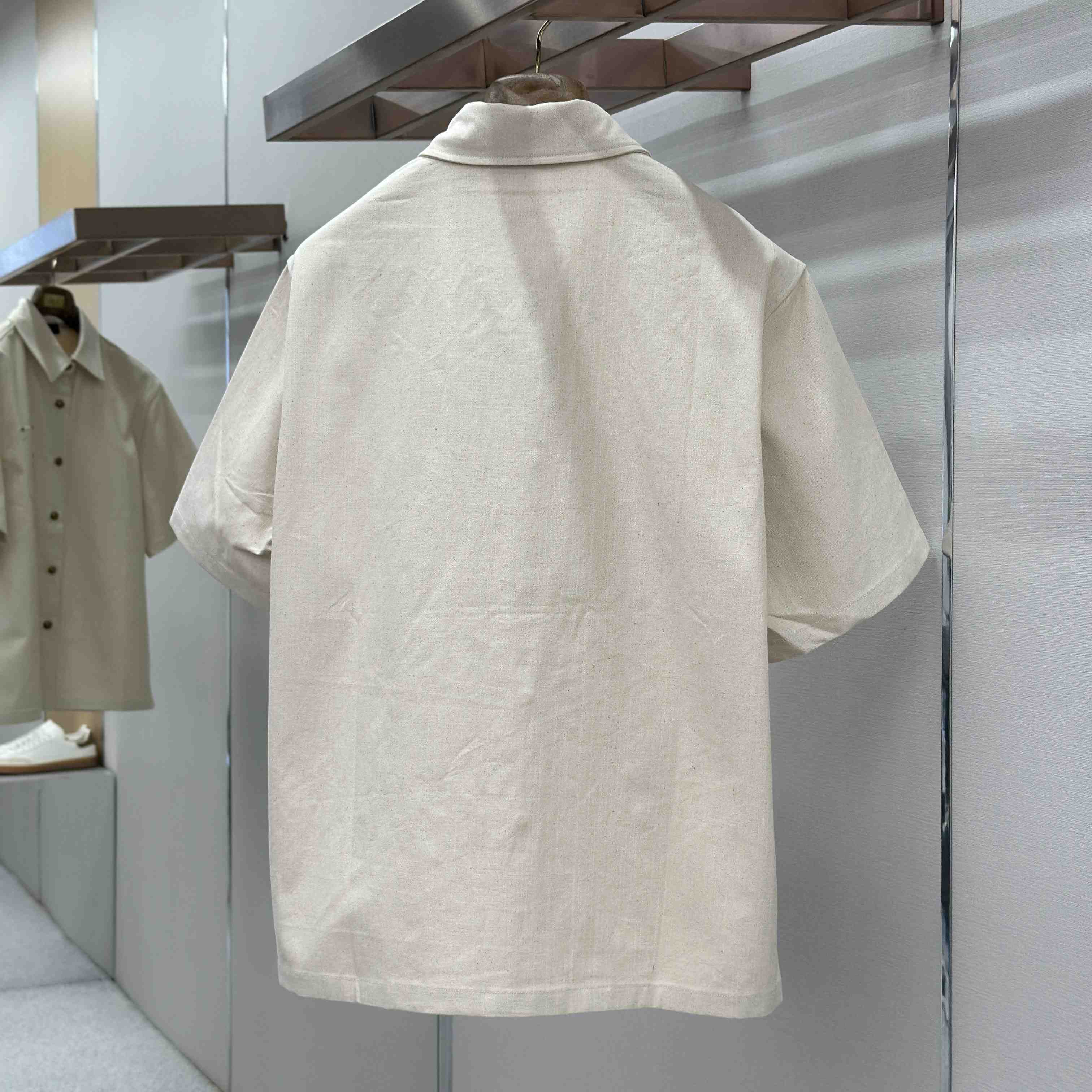 Louis Vuitton Short-Sleeved Silk-Cotton Shirt 1AK7CE - FashionPlug