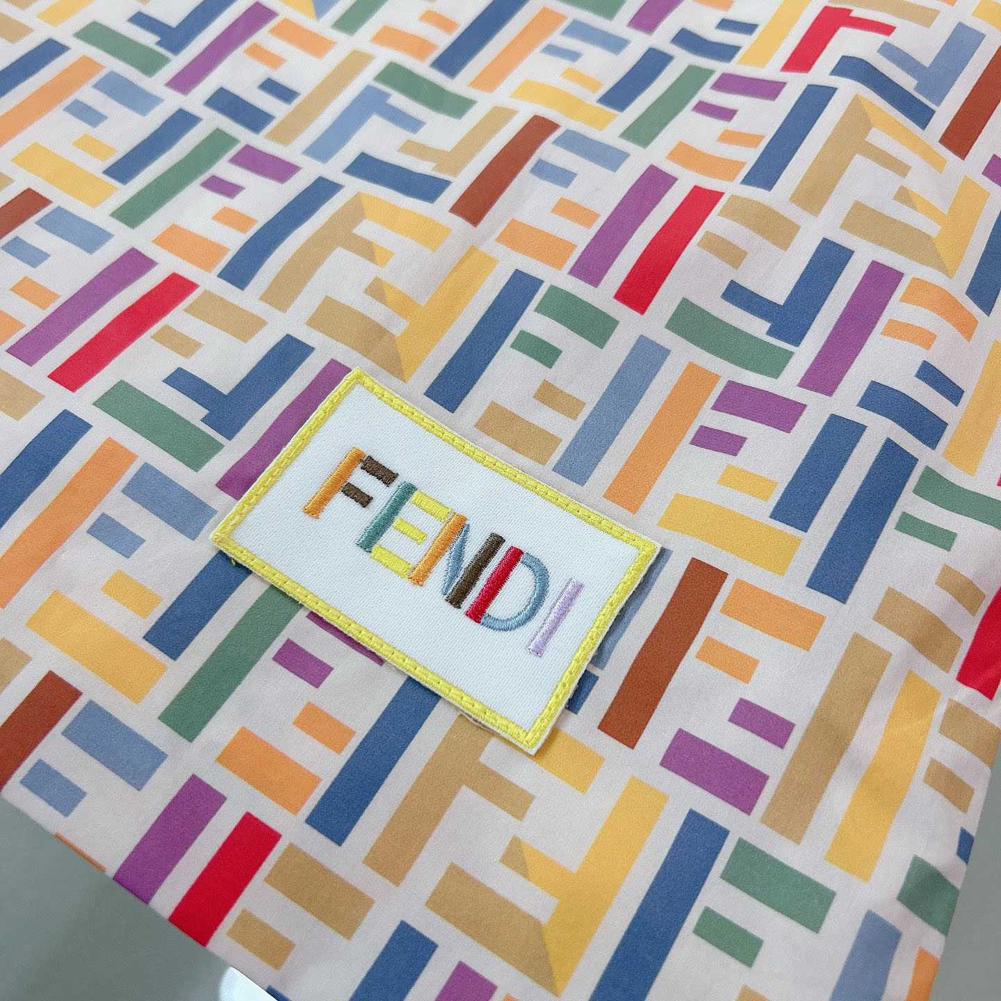 Fendi Multicolor Cotton Poplin Baby Dress - FashionPlug