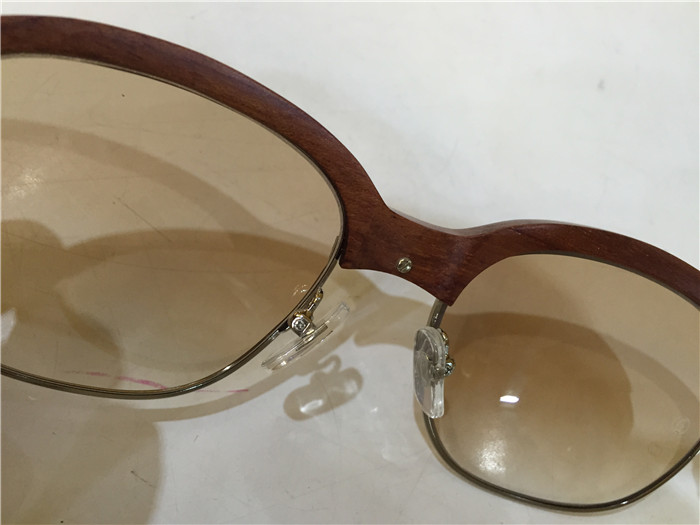 Cartier 1116679 Sunglasses In Silver Brown Gradient - FashionPlug