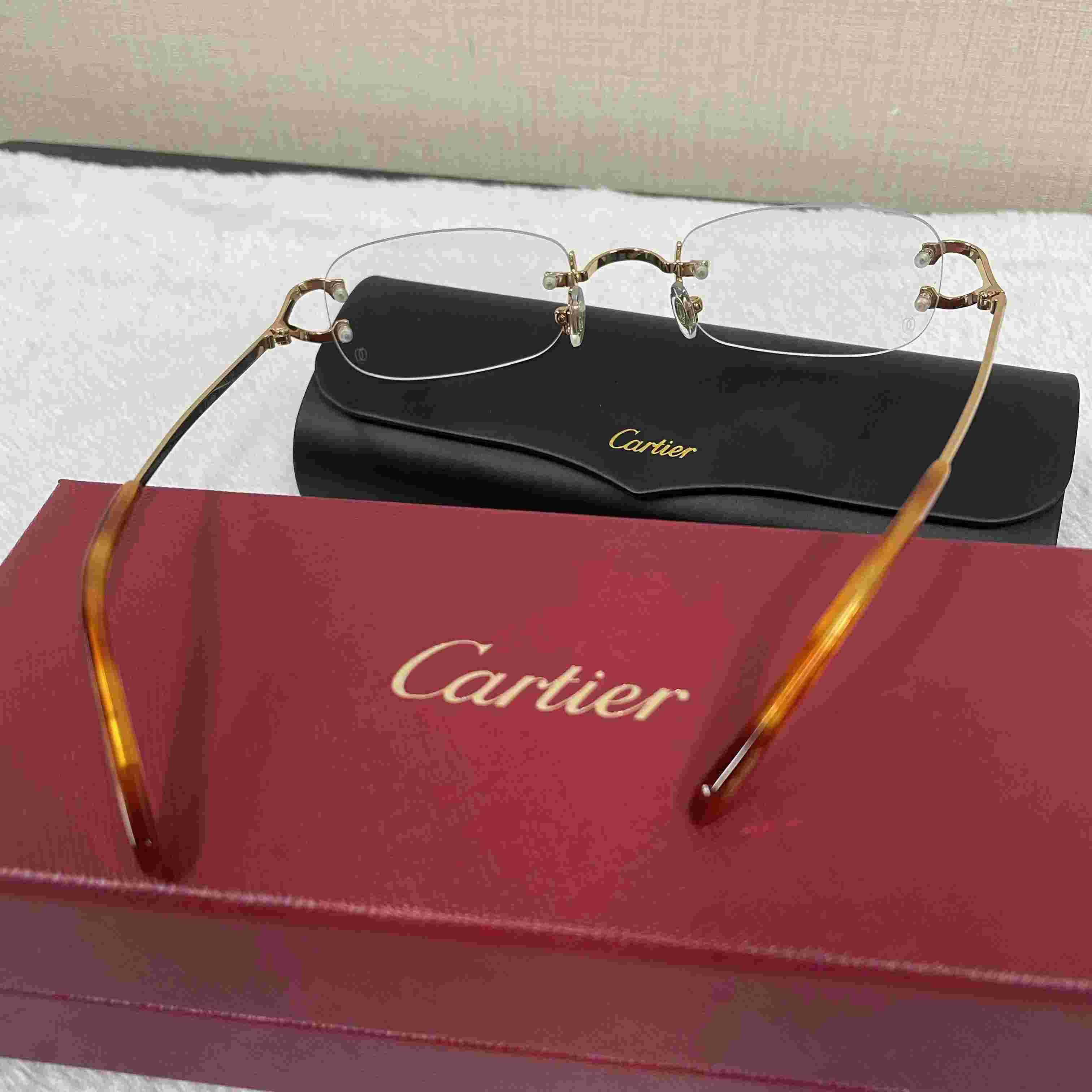 Cartier 2820829 Eyeglasses In Gold - FashionPlug