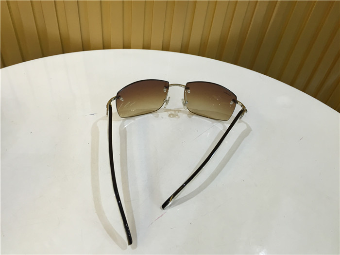 Cartier 4189705 White Mix Black Buffalo Sunglasses In Silver - FashionPlug