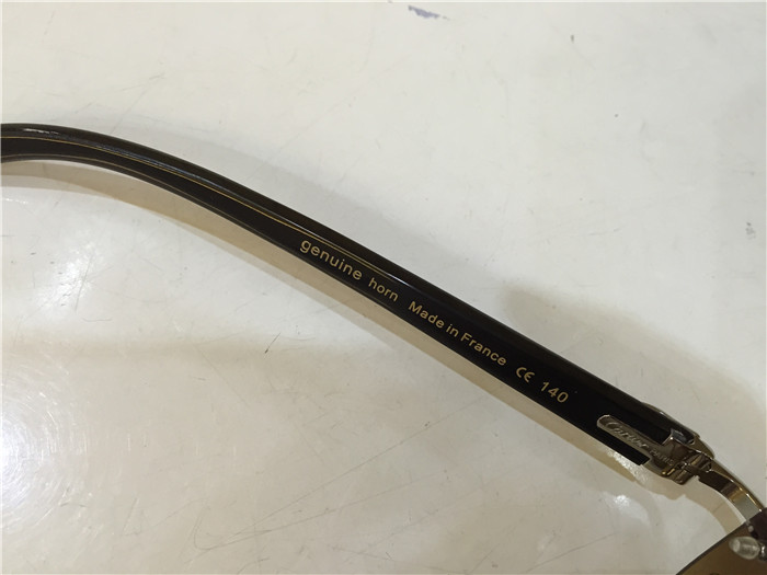 Cartier 3524012 Black Cattle Horn Eyeglasses In Silver - FashionPlug