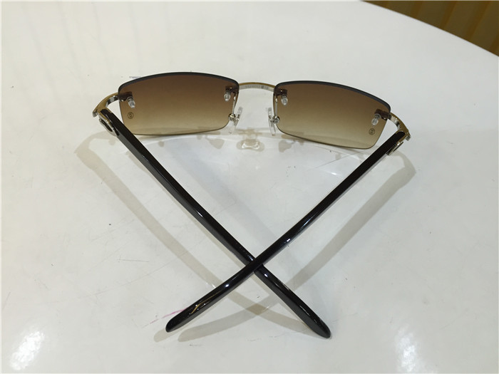 Cartier 3524012 Black Cattle Horn Eyeglasses In Silver - FashionPlug